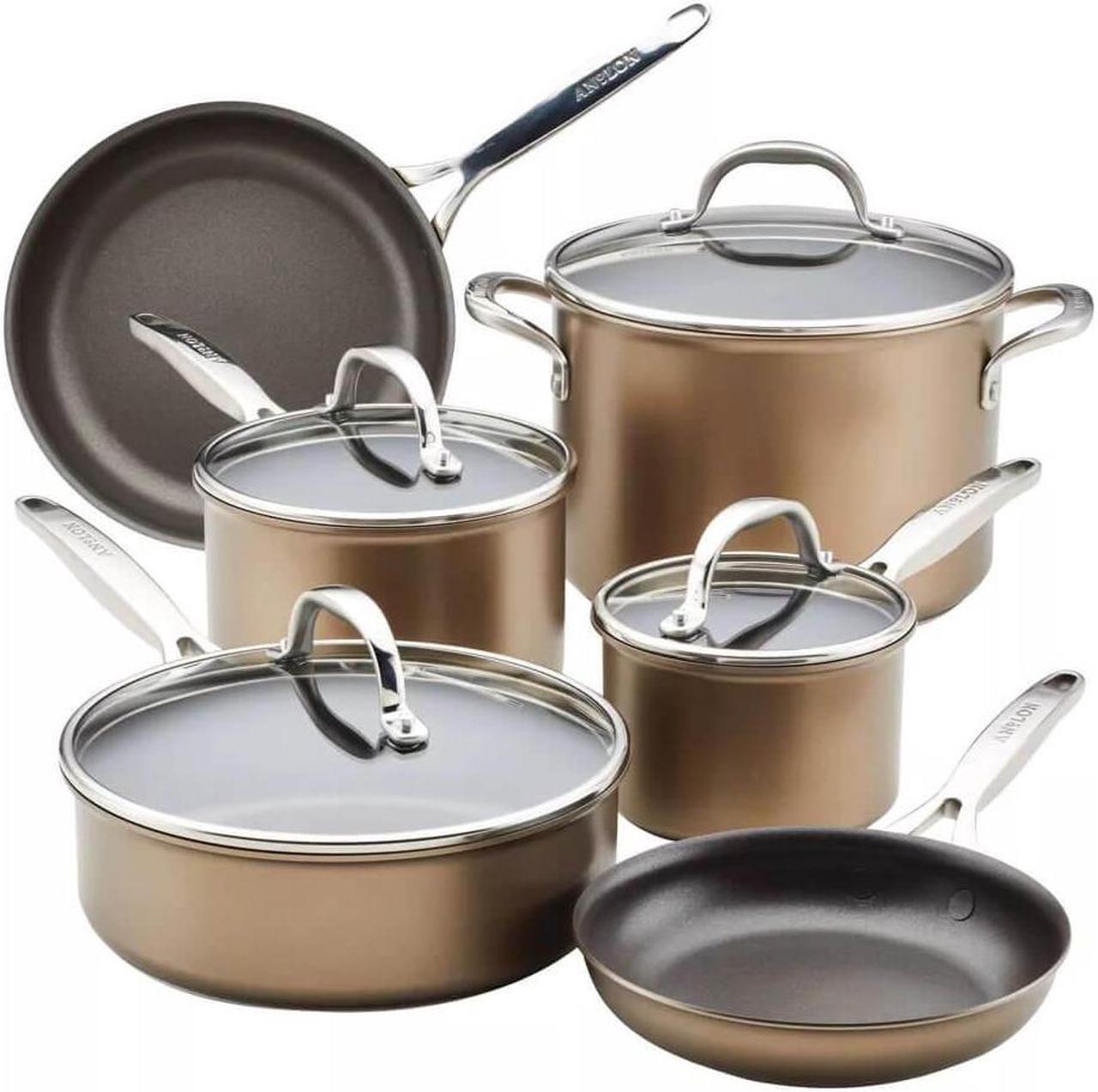 Main image of Anolon 10-Pc. Ascend Hard Anodized Nonstick Cookware Set - Bronze