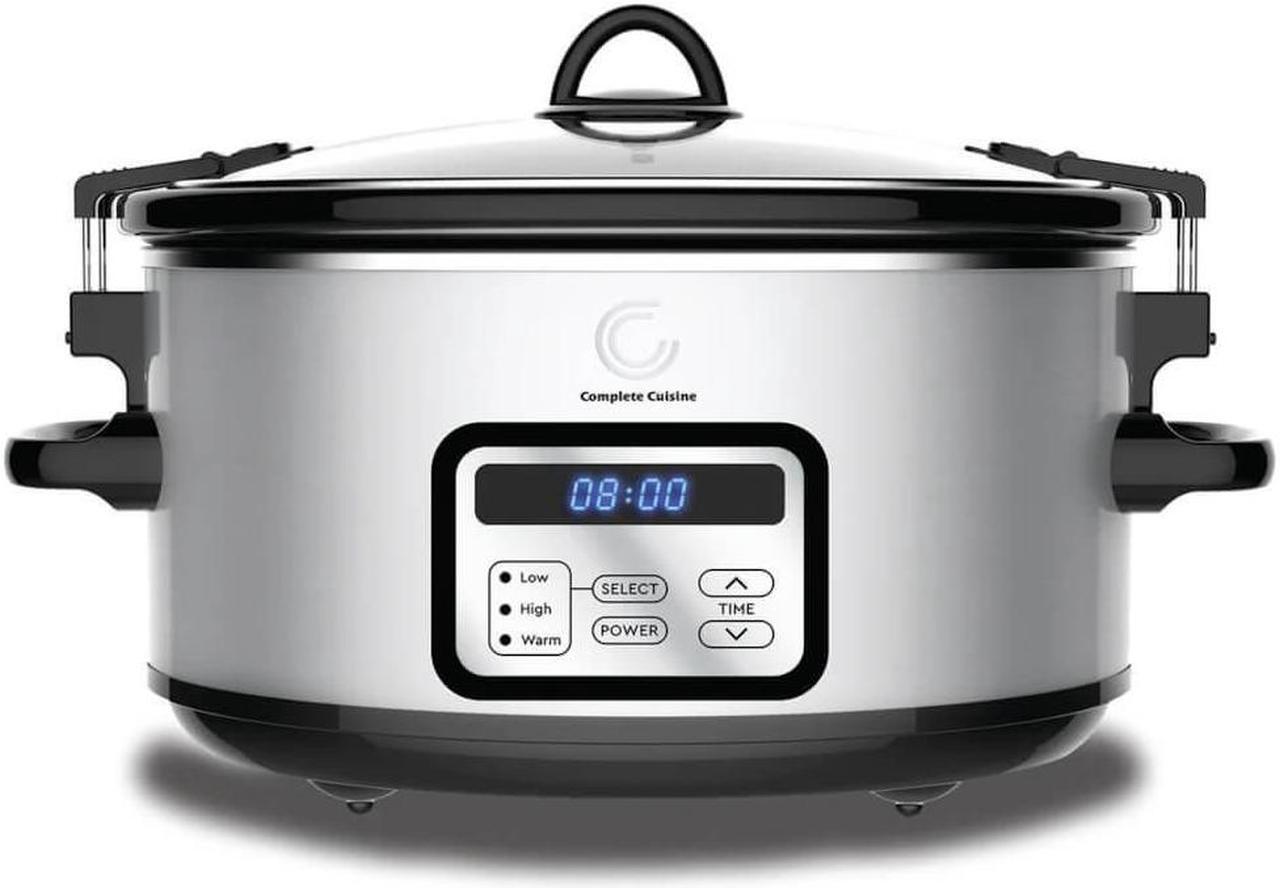 Main image of Complete Cuisine CC6300PGSS 6.0 Quart Programmable Stainless Steel Slow Cooker