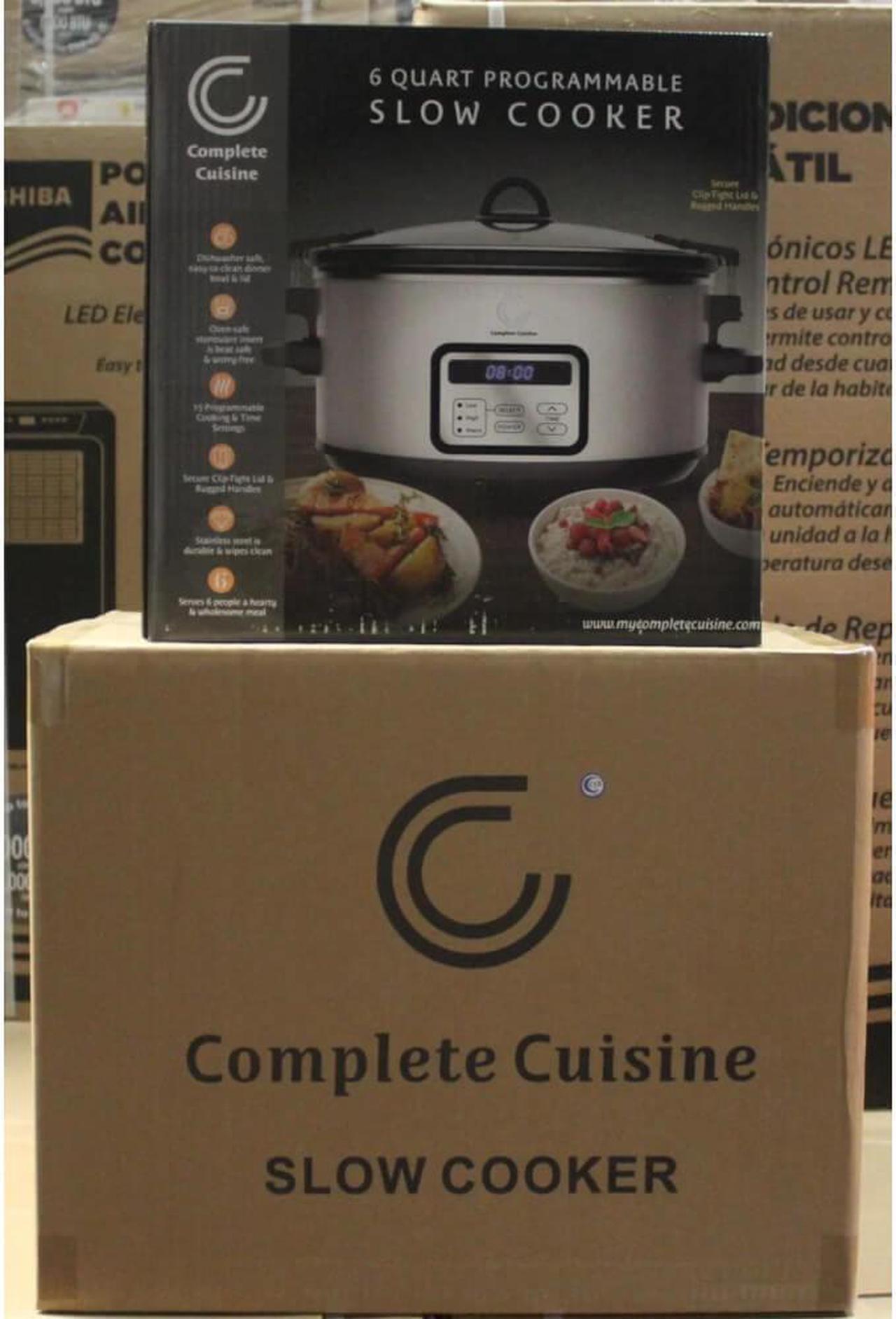 Alt view image 3 of 3 - Complete Cuisine CC6300PGSS 6.0 Quart Programmable Stainless Steel Slow Cooker