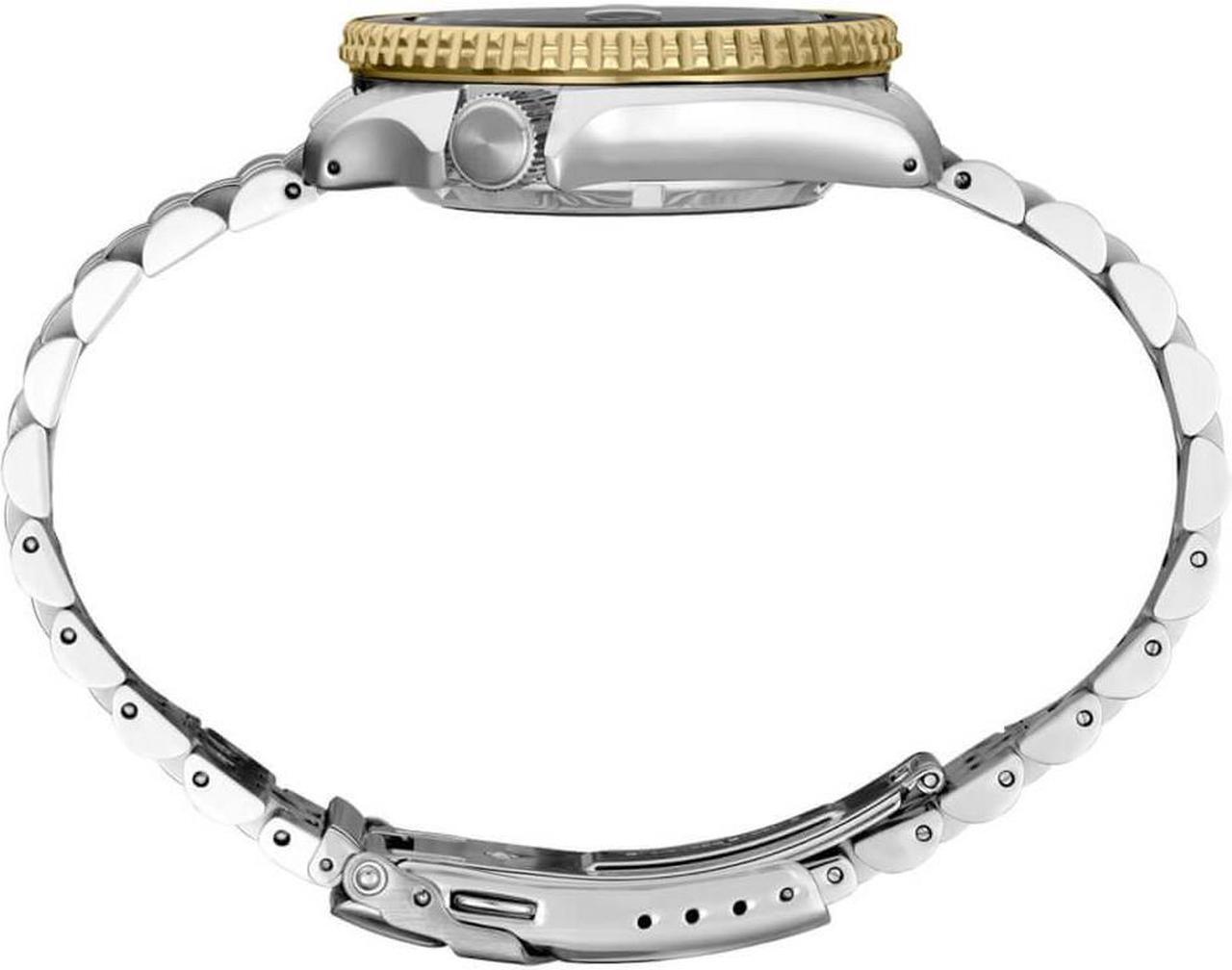 Alt view image 2 of 3 - Seiko SSK021 5 Sports Automatic GMT Watch - Stainless Steel/Gray Dial and Gold Accents