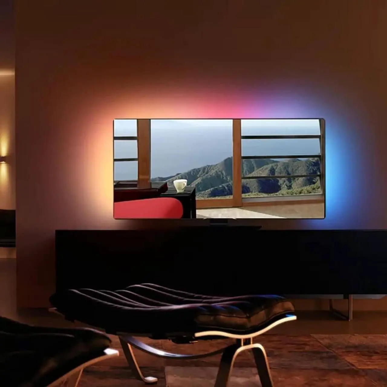 Alt view image 3 of 5 - Monster MLB72025RGB 12 Ft. RGB LED Sound Reactive Light Strip with Remote Control
