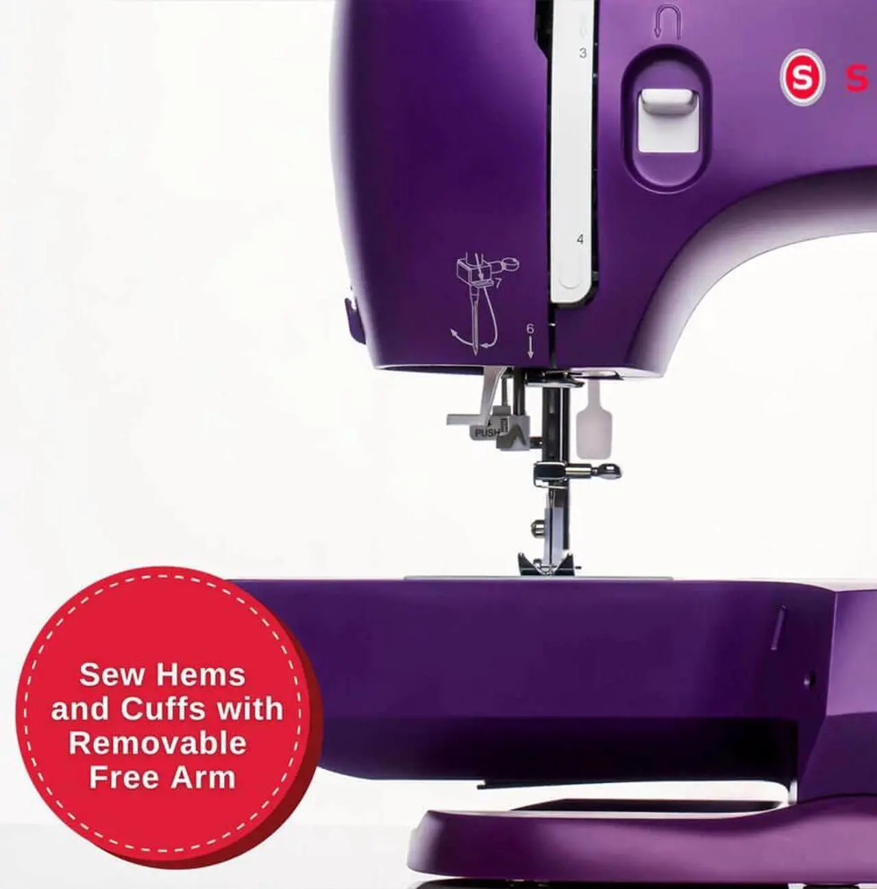 Alt view image 3 of 6 - Singer 3337PURPLE Simple 3337 Sewing Machine - Purple