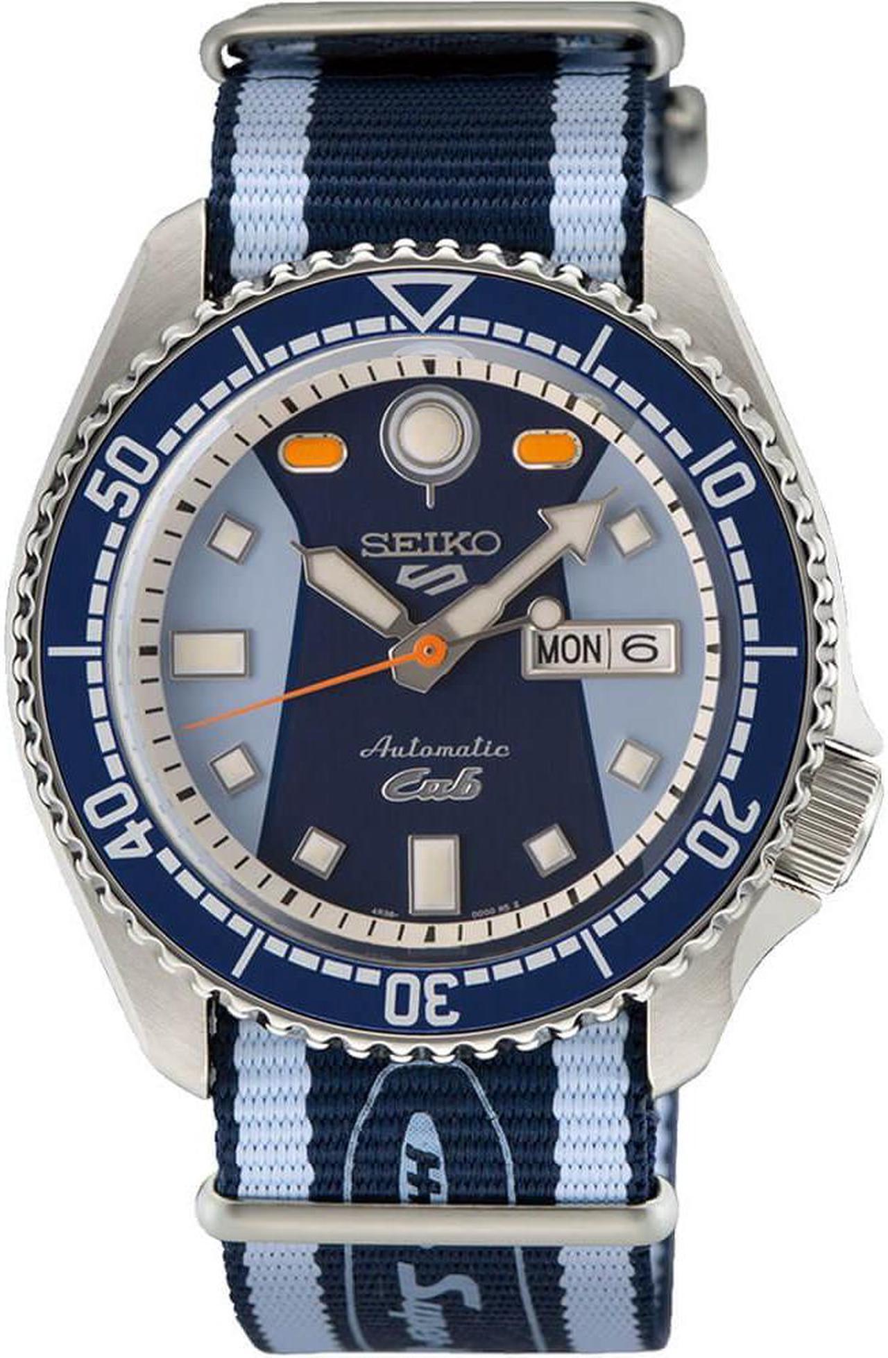 Main image of Seiko SRPK37 5 Sports SKX Series Honda Cub Limited Edition Mens Watch - Blue