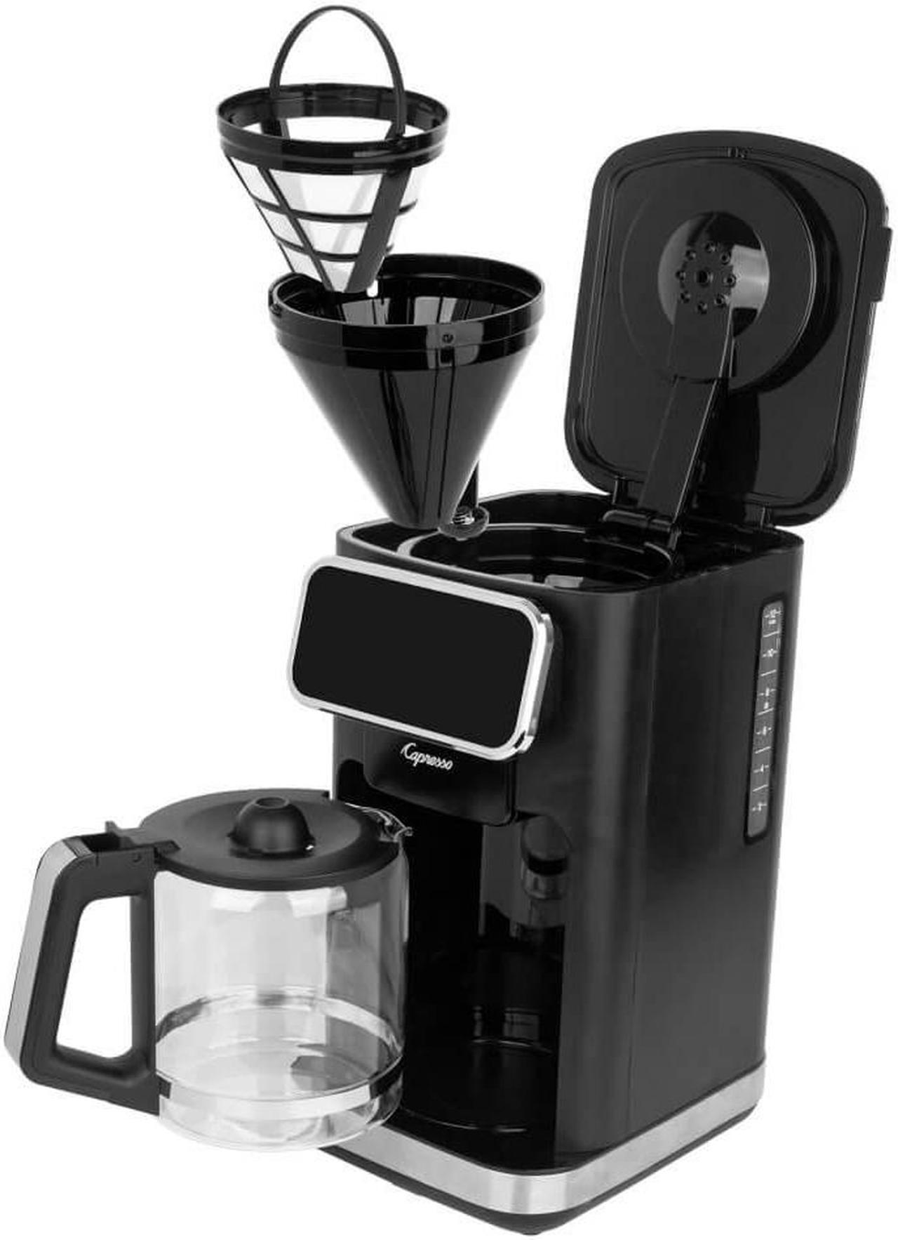 Alt view image 7 of 7 - Capresso 49601 12-Cup Touchscreen Coffee Maker with Glass Carafe - Black