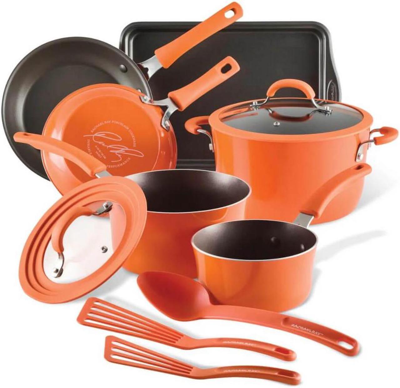 Main image of Rachael Ray 14795 11-Piece Nonstick Cookware Set - Orange