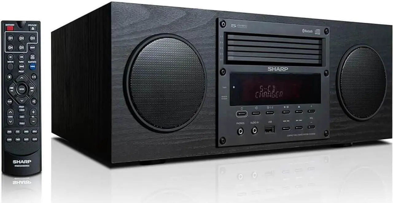 Alt view image 2 of 4 - Sharp CDBH350 Micro Audio Component Stereo System with 5 CD Changer
