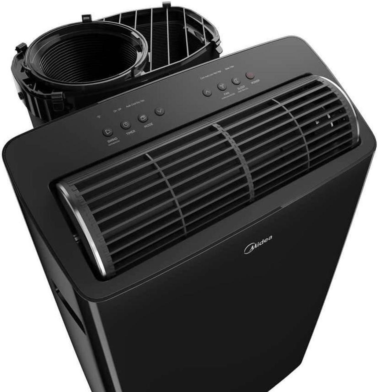 Alt view image 2 of 8 - Midea MAP12S1TBL 12,000 BTU DUO Smart Inverter Portable Air Conditioner - Black
