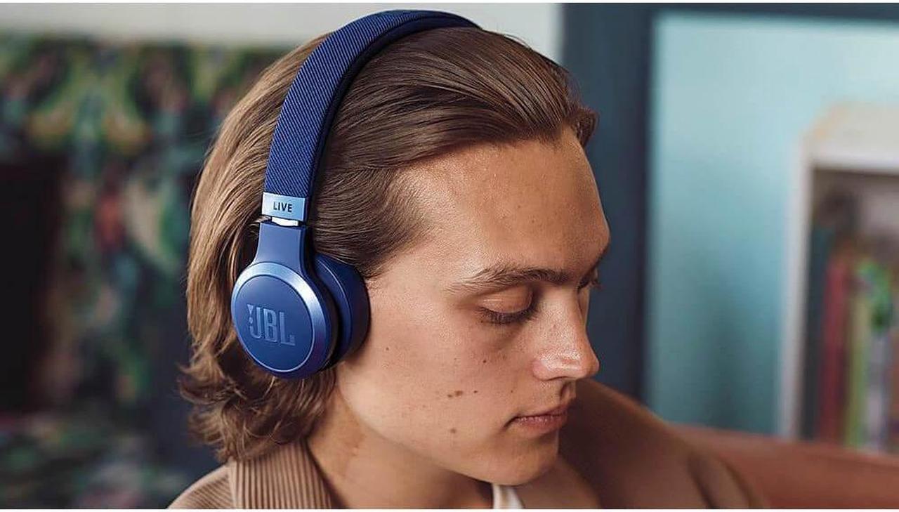 Alt view image 6 of 13 - JBL LIVE670NCBLU Live 670NC On-Ear Headphones - Blue
