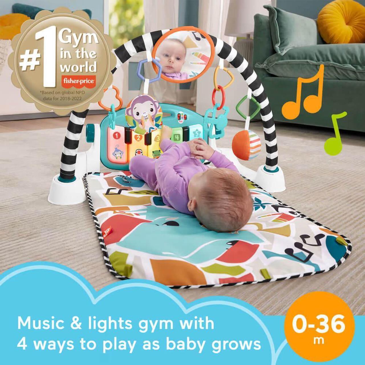 Alt view image 2 of 6 - Fisher-Price HRB13 Glow and Grow Kick & Play Piano Gym