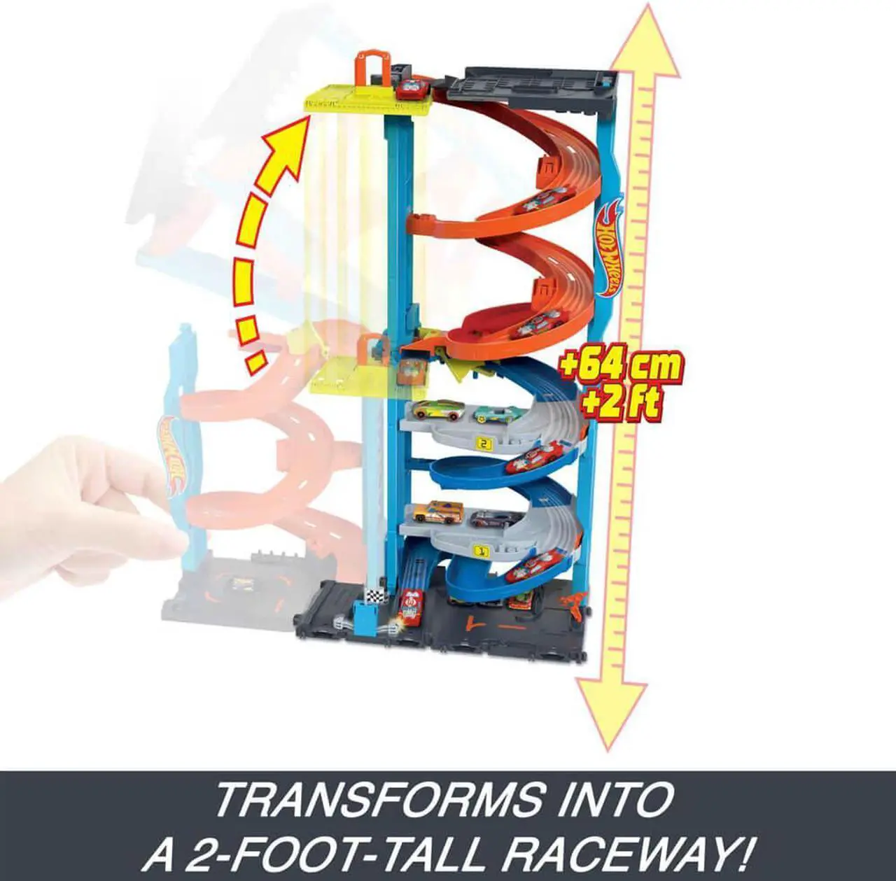Alt view image 4 of 6 - Mattel HKX43 Hot Wheels City Transforming Race Tower Playset