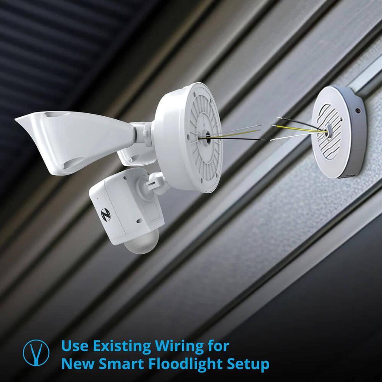 Alt view image 4 of 5 - Night Owl CAMFWIP3FL Wi-Fi Floodlight HD Security Camera - White