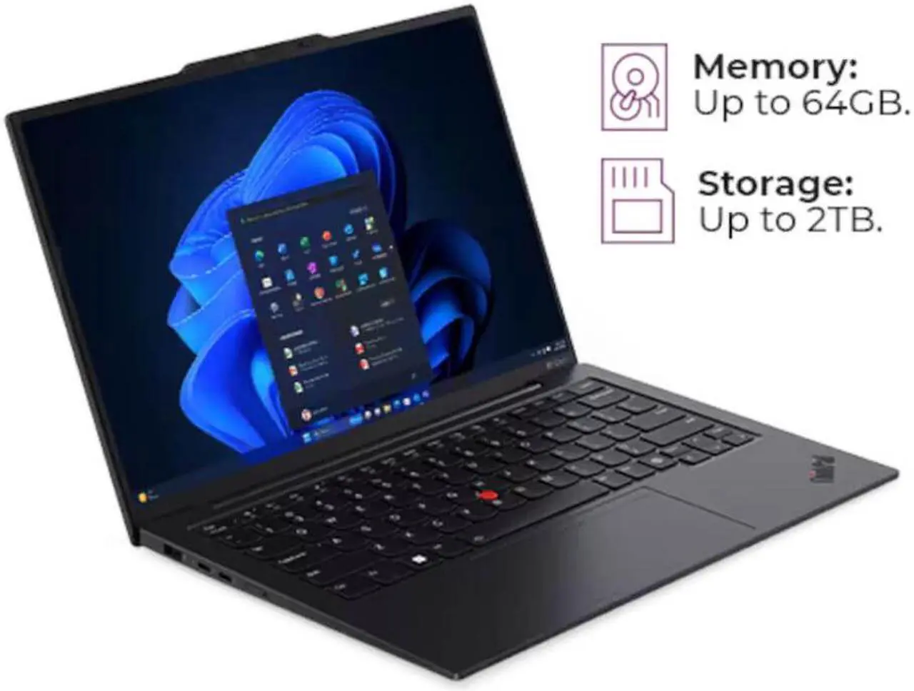 Alt view image 2 of 7 - Lenovo 21KC0046US 14 inch ThinkPad X1 Laptop - Intel Ultra 7 155U - 32GB/512GB SSD - Black