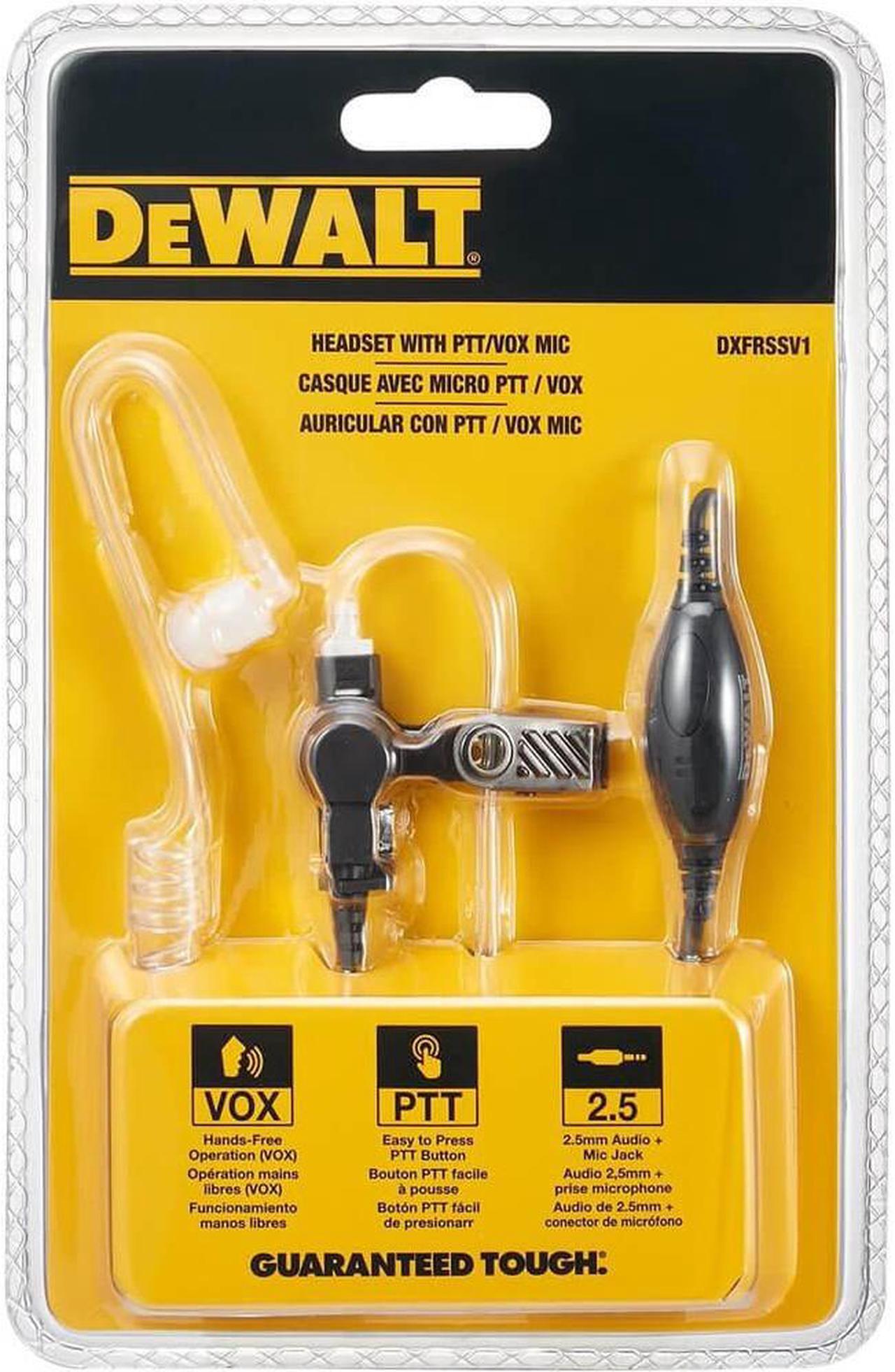 Alt view image 4 of 5 - DeWalt DXFRSSV1 Walkie Talkie Headset with PTT/VOX Microphone