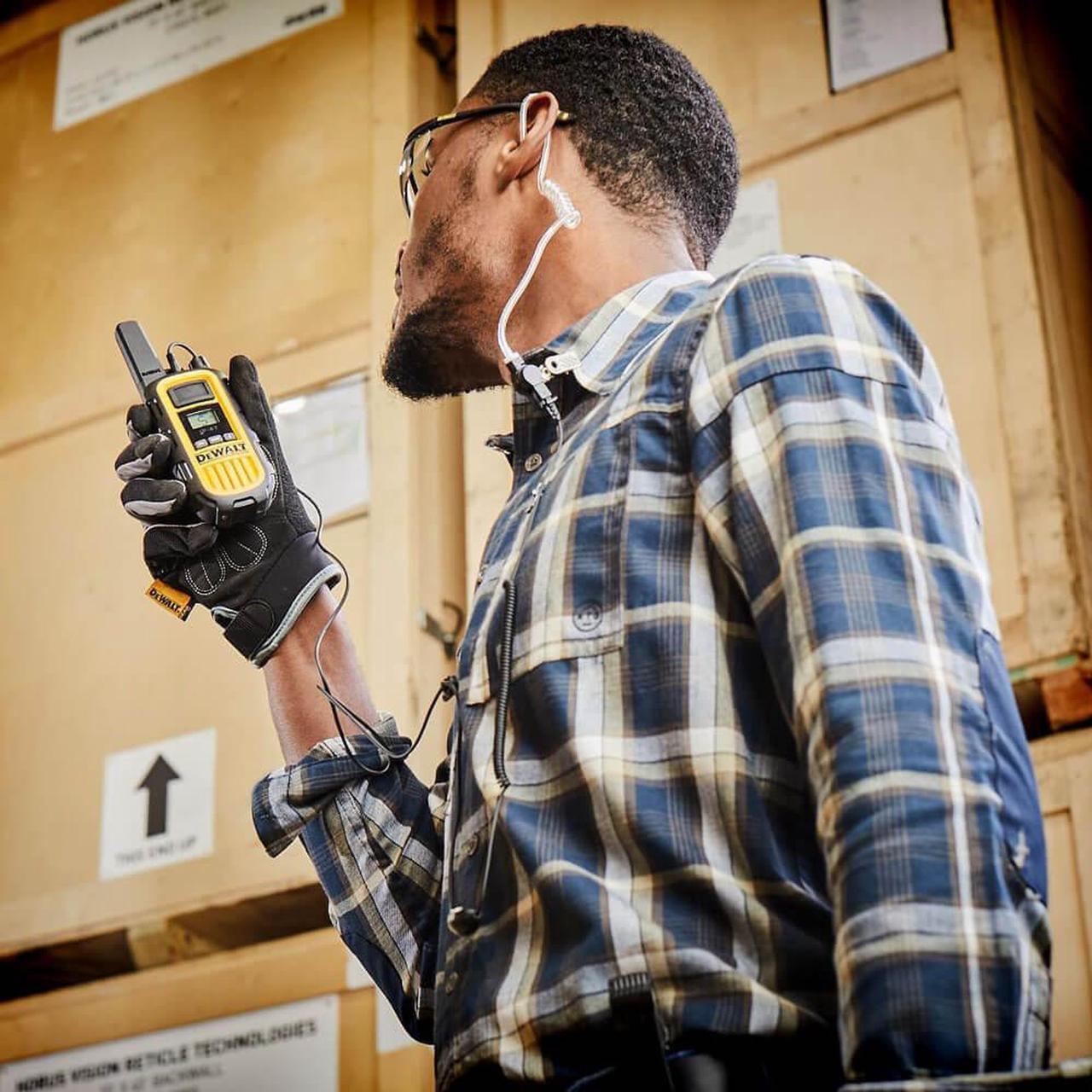 Alt view image 3 of 5 - DeWalt DXFRSSV1 Walkie Talkie Headset with PTT/VOX Microphone
