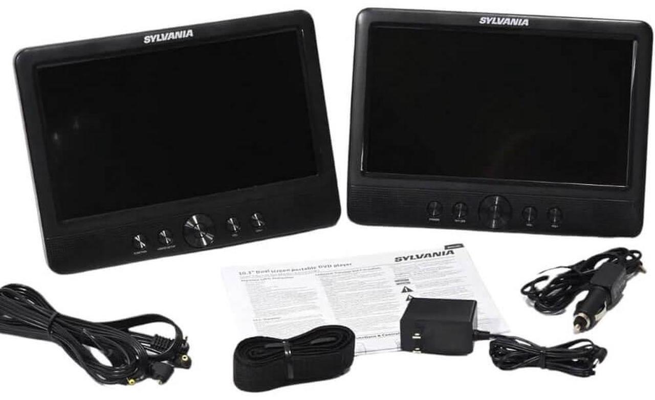 Alt view image 2 of 7 - Sylvania SDVD1082 10.1 inch Dual-Screen Portable DVD Player -  - Black