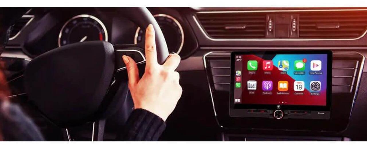Alt view image 6 of 6 - Dual DCPA1013 10.1 inch Digital Media Receiver with CarPlay and Android Auto