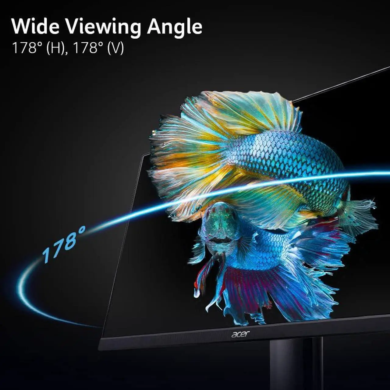 Alt view image 6 of 7 - Acer 23.8 Inch Ebi AMD FreeSync Full HD IPS Monitor with ZeroFrame Design and 1ms Response Time