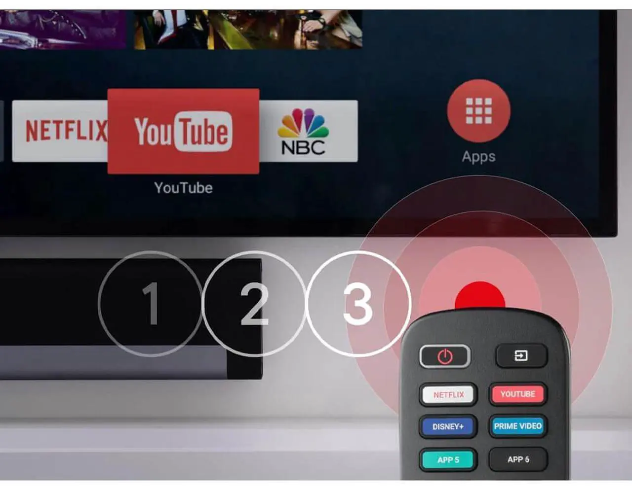 Alt view image 7 of 7 - One For All URC4923 Replacement Remote For Roku TV Remotes