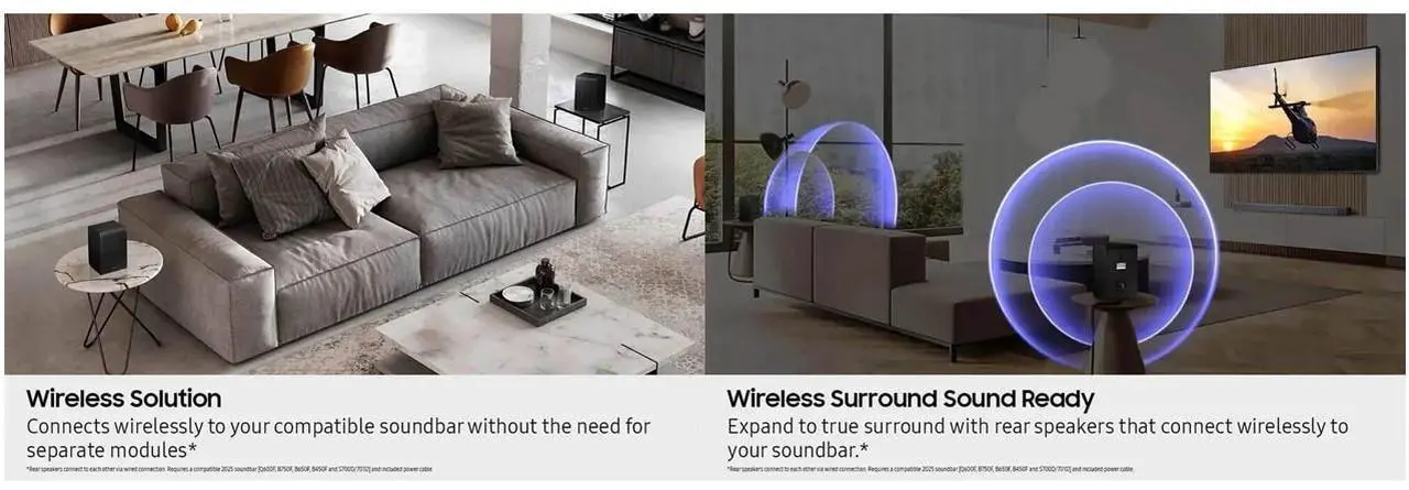 Alt view image 2 of 7 - Samsung SWA9250S Wireless Rear Speaker Kit - Black