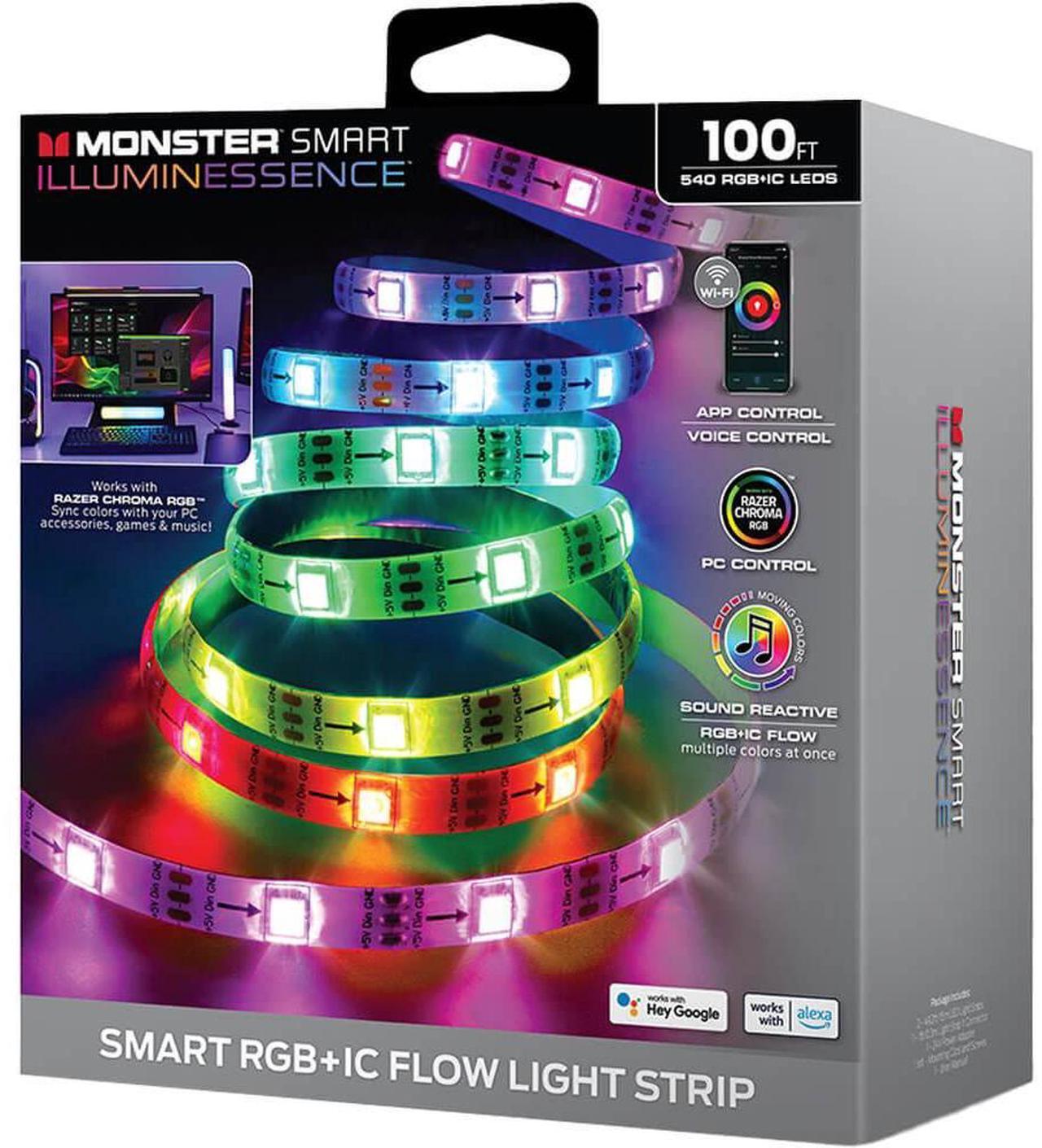 Main image of Monster MLW71004RGB 100 Ft. RGB + IC Flow Smart Light Strip
