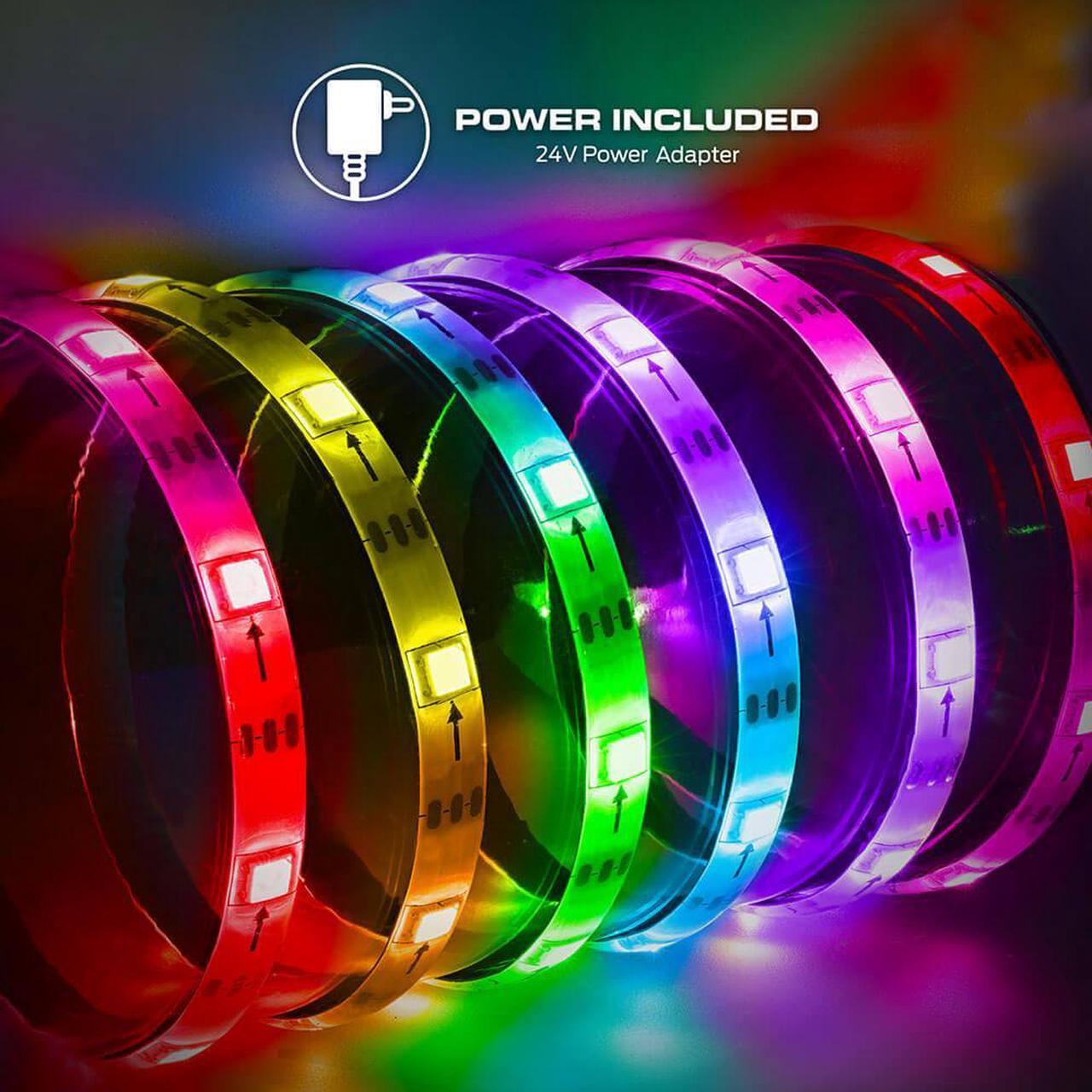 Alt view image 6 of 7 - Monster MLW71004RGB 100 Ft. RGB + IC Flow Smart Light Strip