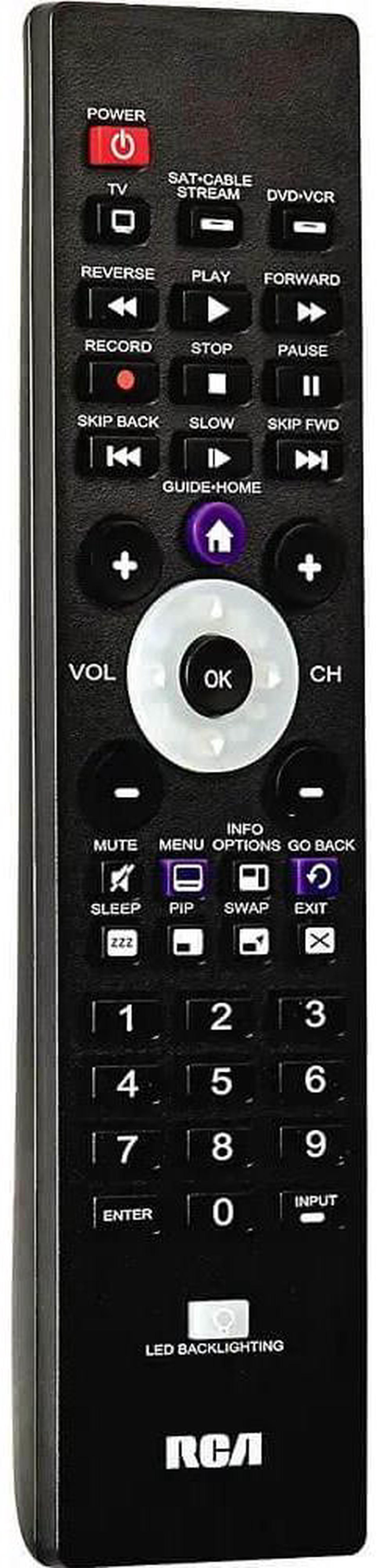 Alt view image 3 of 4 - RCA RCR003RWDEV 3-Device Backlit Universal Remote - Black