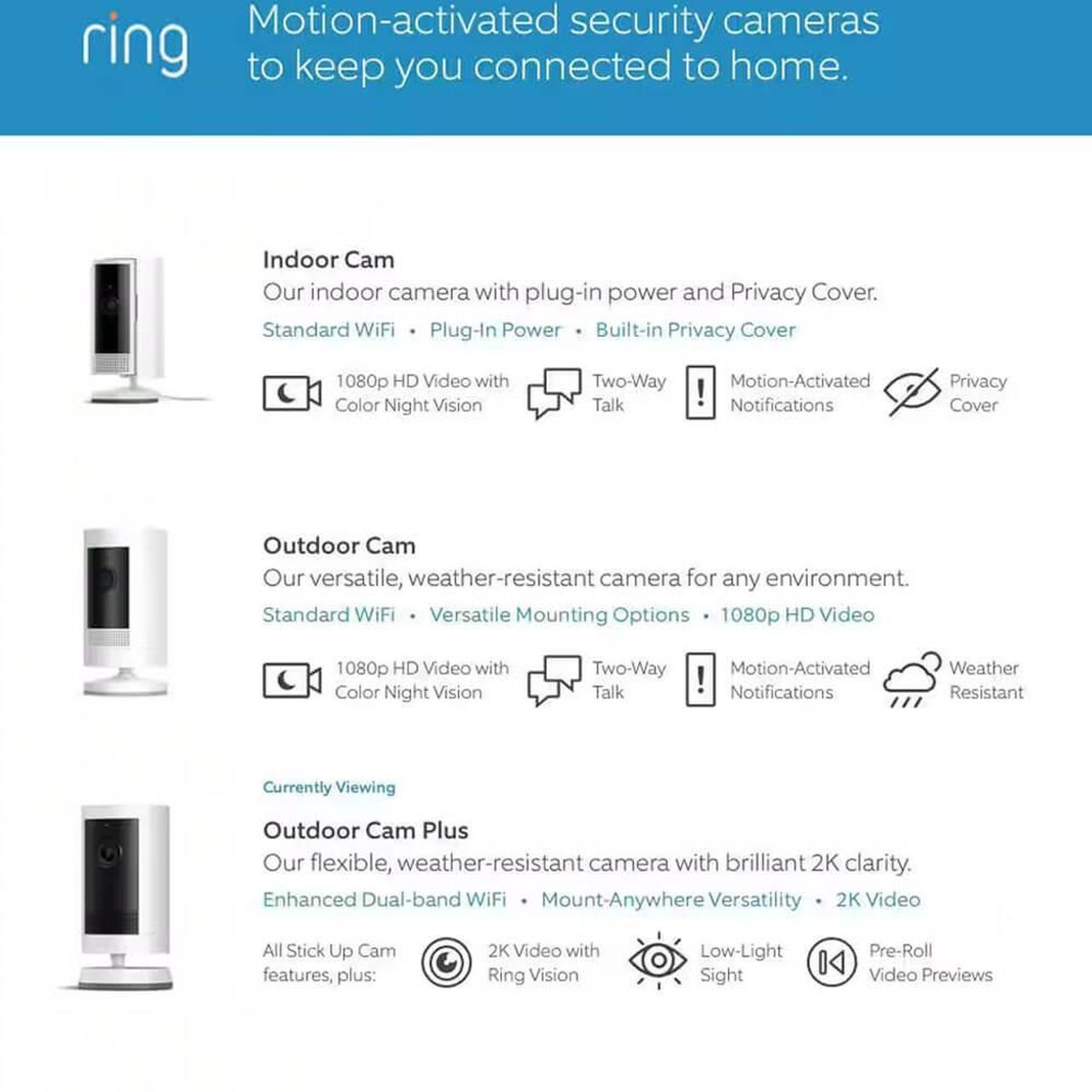 Alt view image 5 of 7 - Ring OUTDRCAMPLSB Outdoor Cam Plus Stick-Up Battery Camera - Black