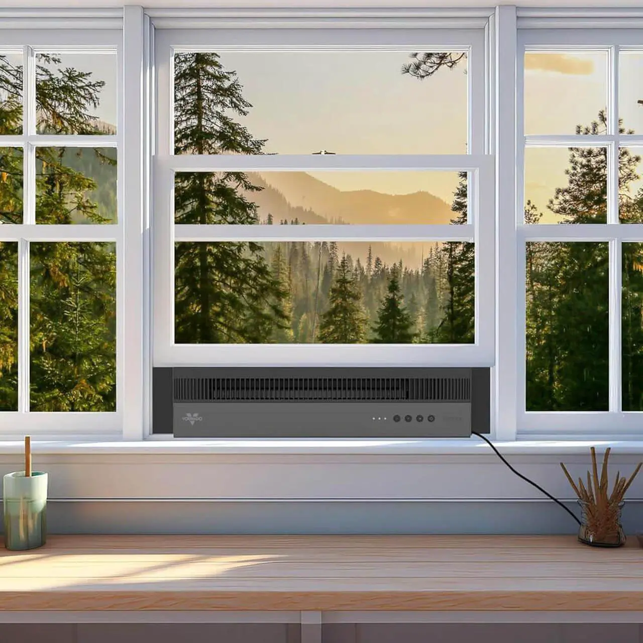 Alt view image 2 of 4 - Vornado PROFILEBLK Window Air Circulator Fan with Reversible Exhaust - Black