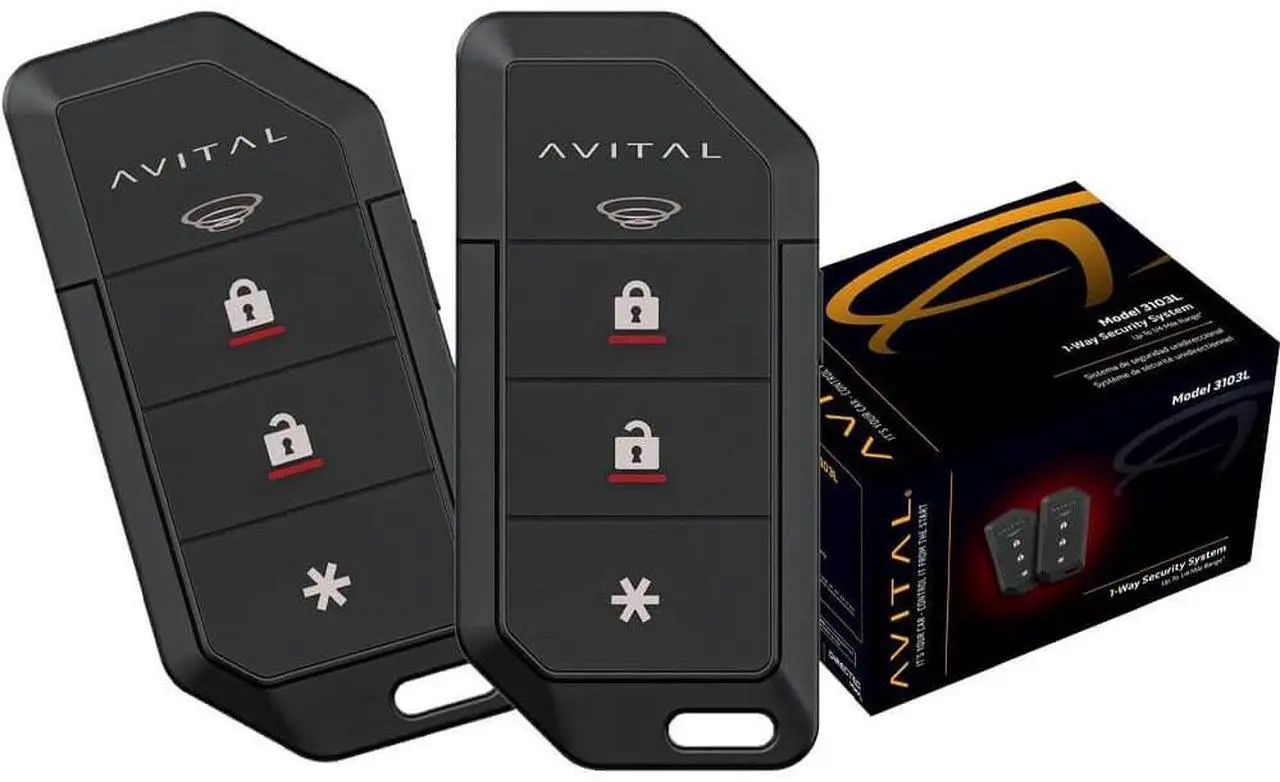 Main image of Avital 3103L 1-Way Security System with Keyless Entry/Impact Sensor