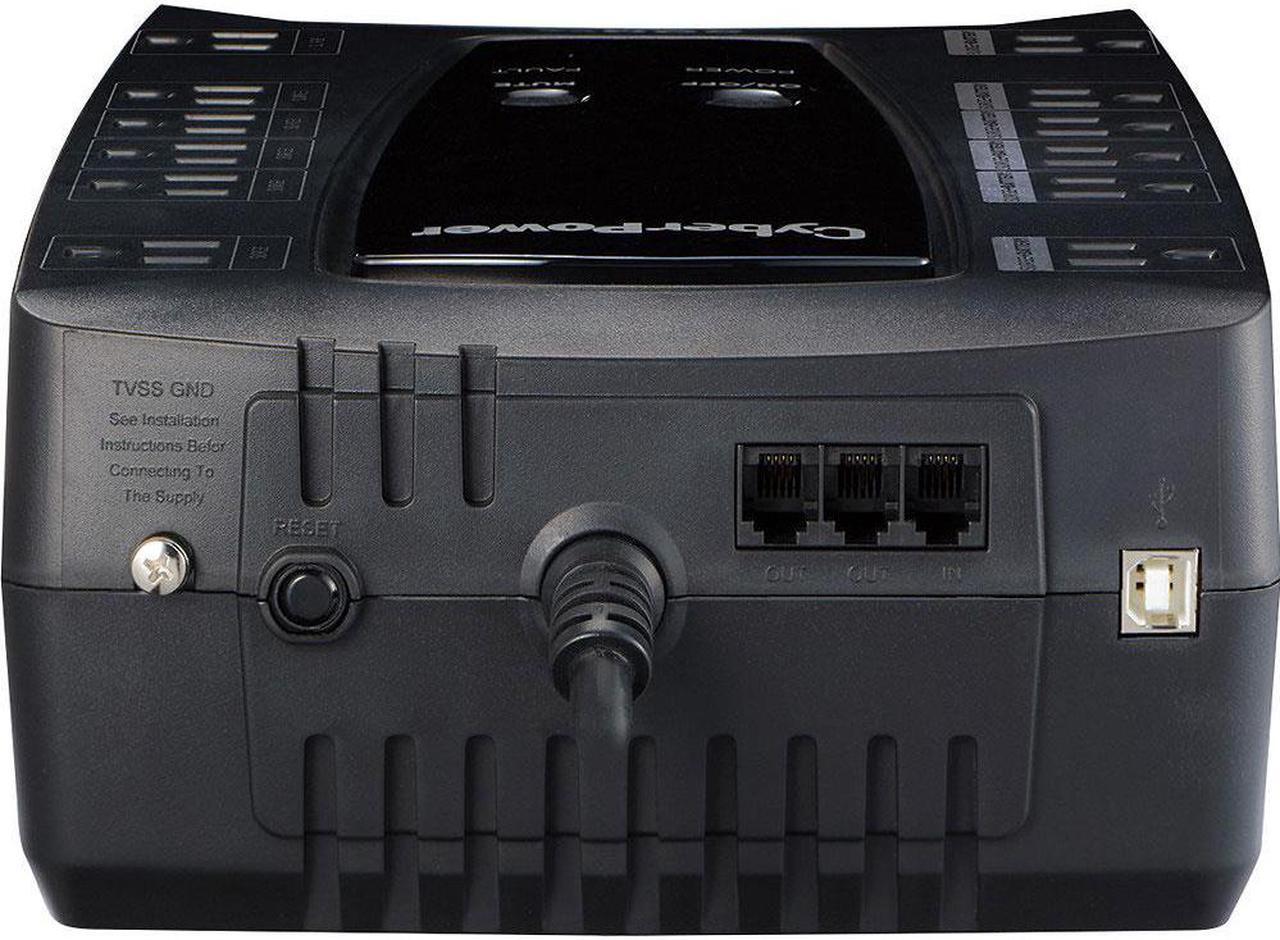 Alt view image 2 of 8 - CyberPower LE850G 10-Outlet 850VA Battery Back-Up System