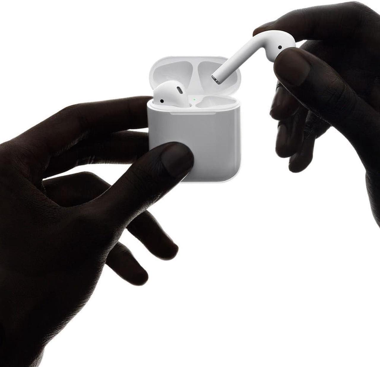 Alt view image 6 of 13 - Apple MMEF2 AirPods Wireless Bluetooth Headphones
