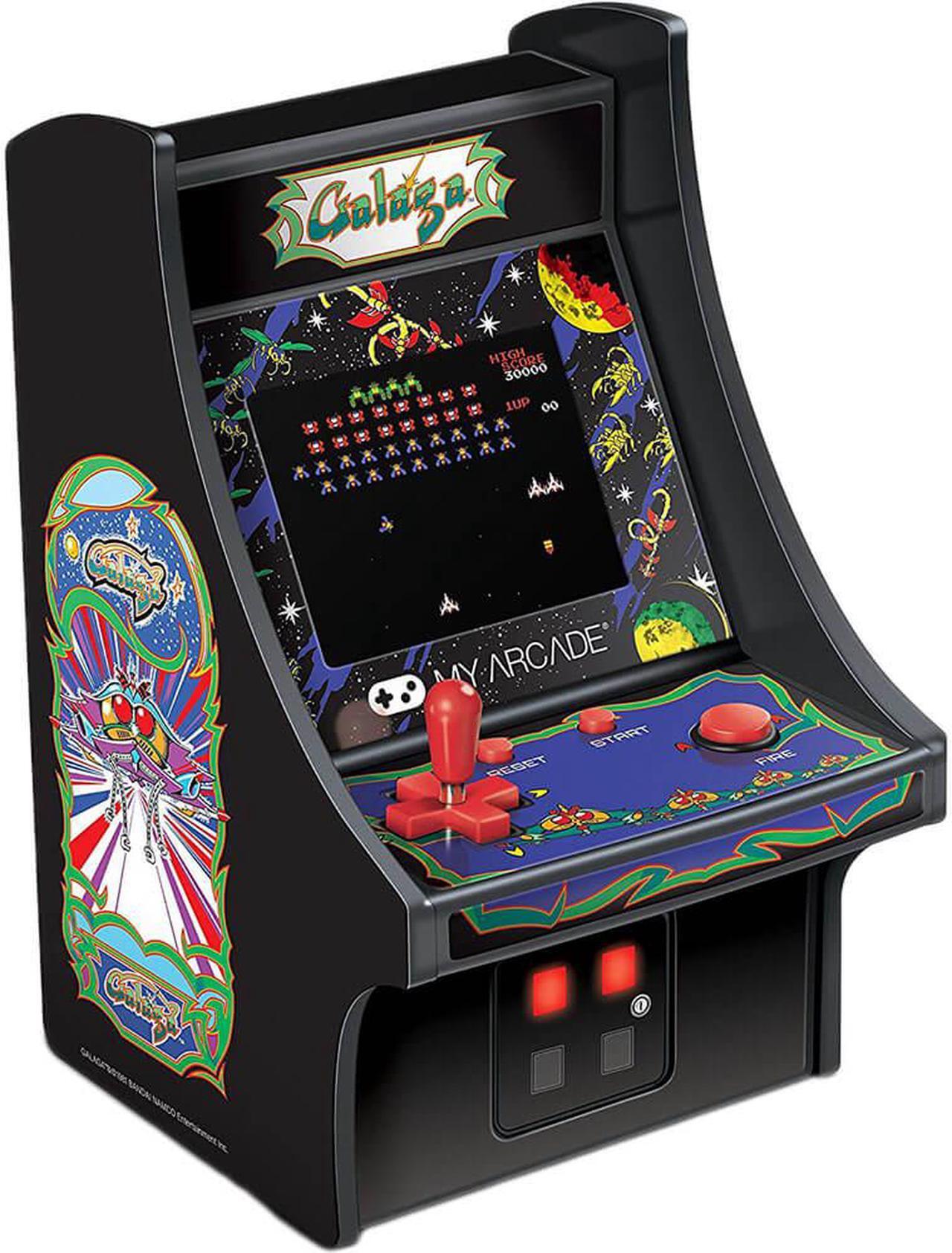 Alt view image 10 of 20 - MY ARCADE BANDAI NAMCO GALAGA 6" Micro Arcade Machine Portable Handheld Video Game