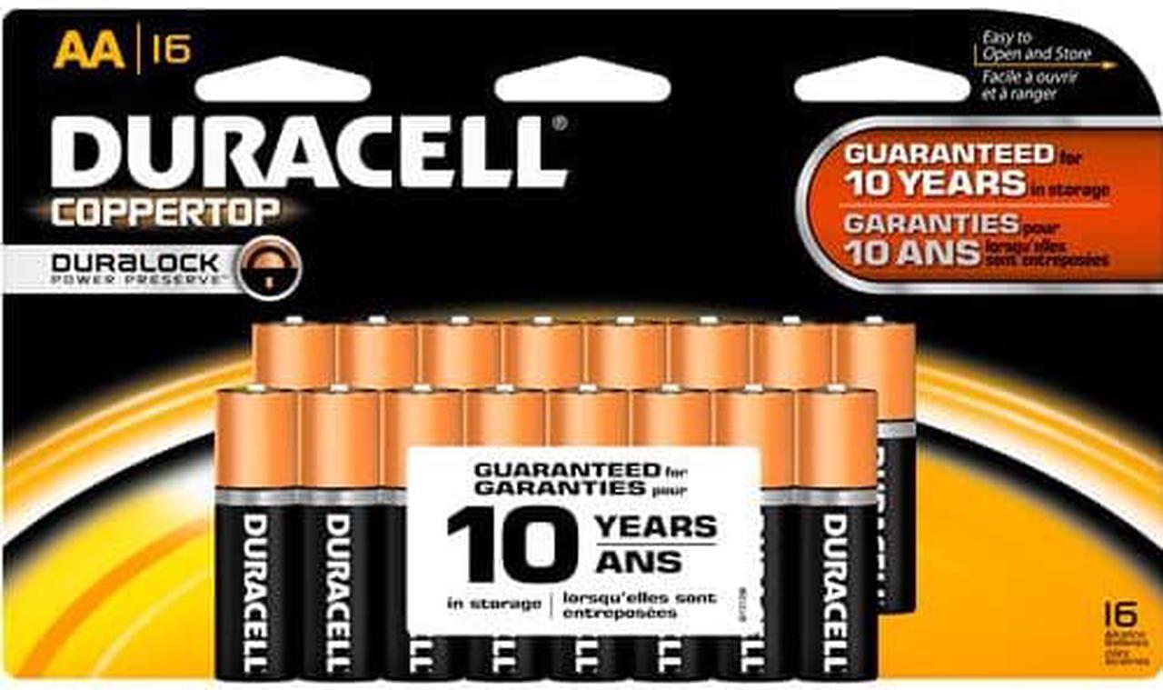 Alt view image 14 of 20 - Duracell Coppertop 1.5V AA Alkaline Battery, 16-pack