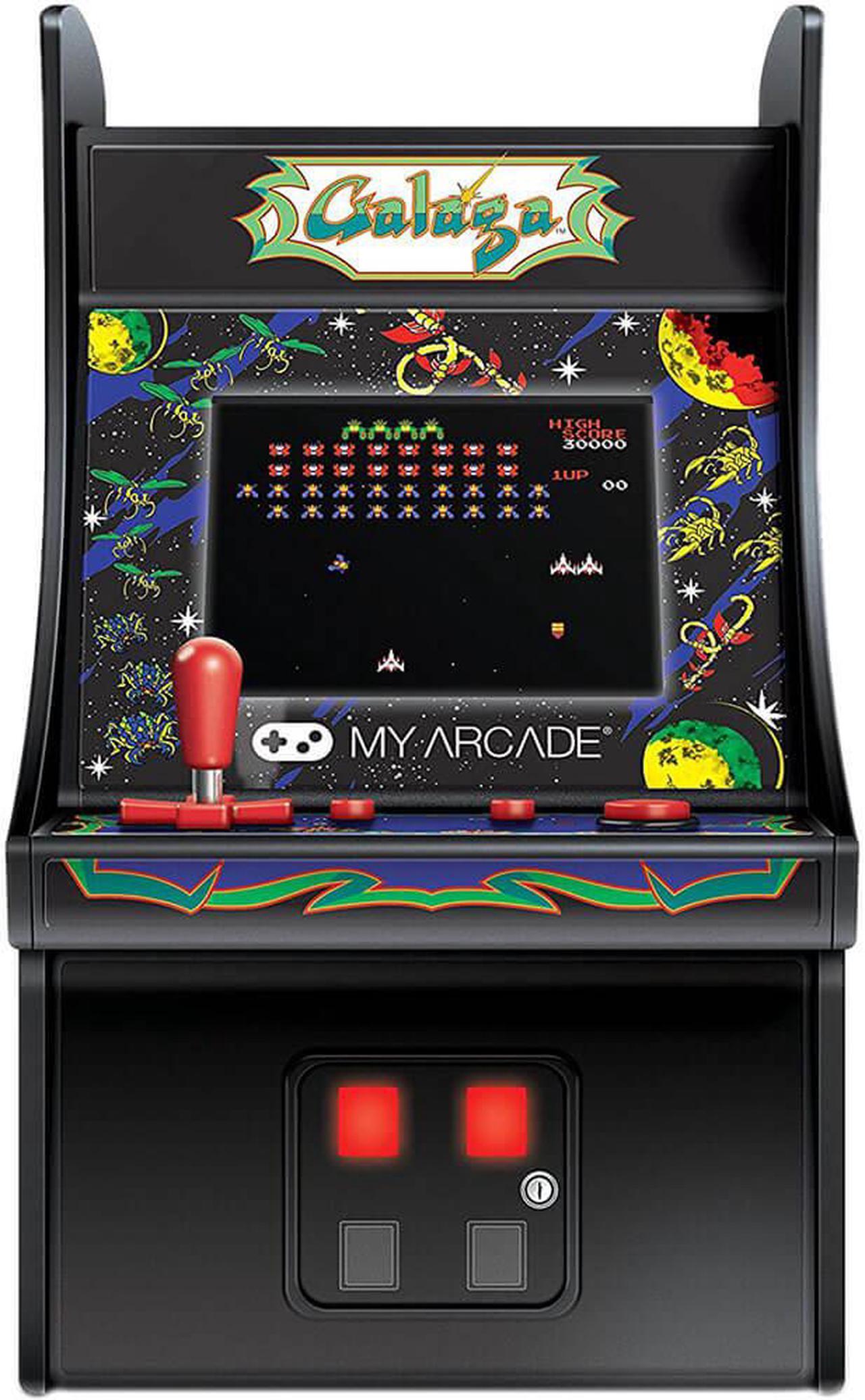 Alt view image 9 of 20 - MY ARCADE BANDAI NAMCO GALAGA 6" Micro Arcade Machine Portable Handheld Video Game
