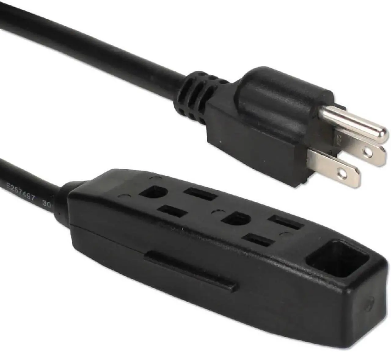 Alt view image 8 of 15 - QVS PC3PX-10 3 Outlets Power Strip 125V Input Voltage 10 ft. Cord Length
