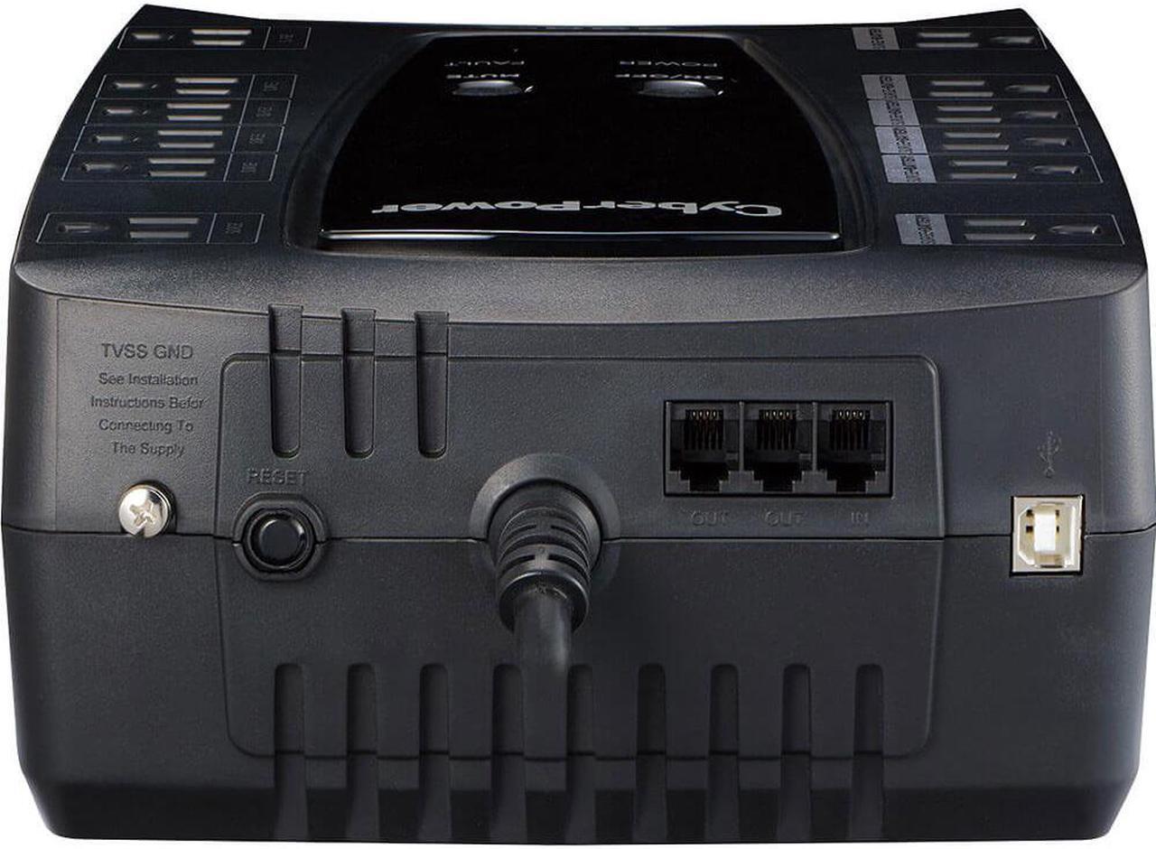 Alt view image 8 of 8 - CyberPower LE850G 10-Outlet 850VA Battery Back-Up System