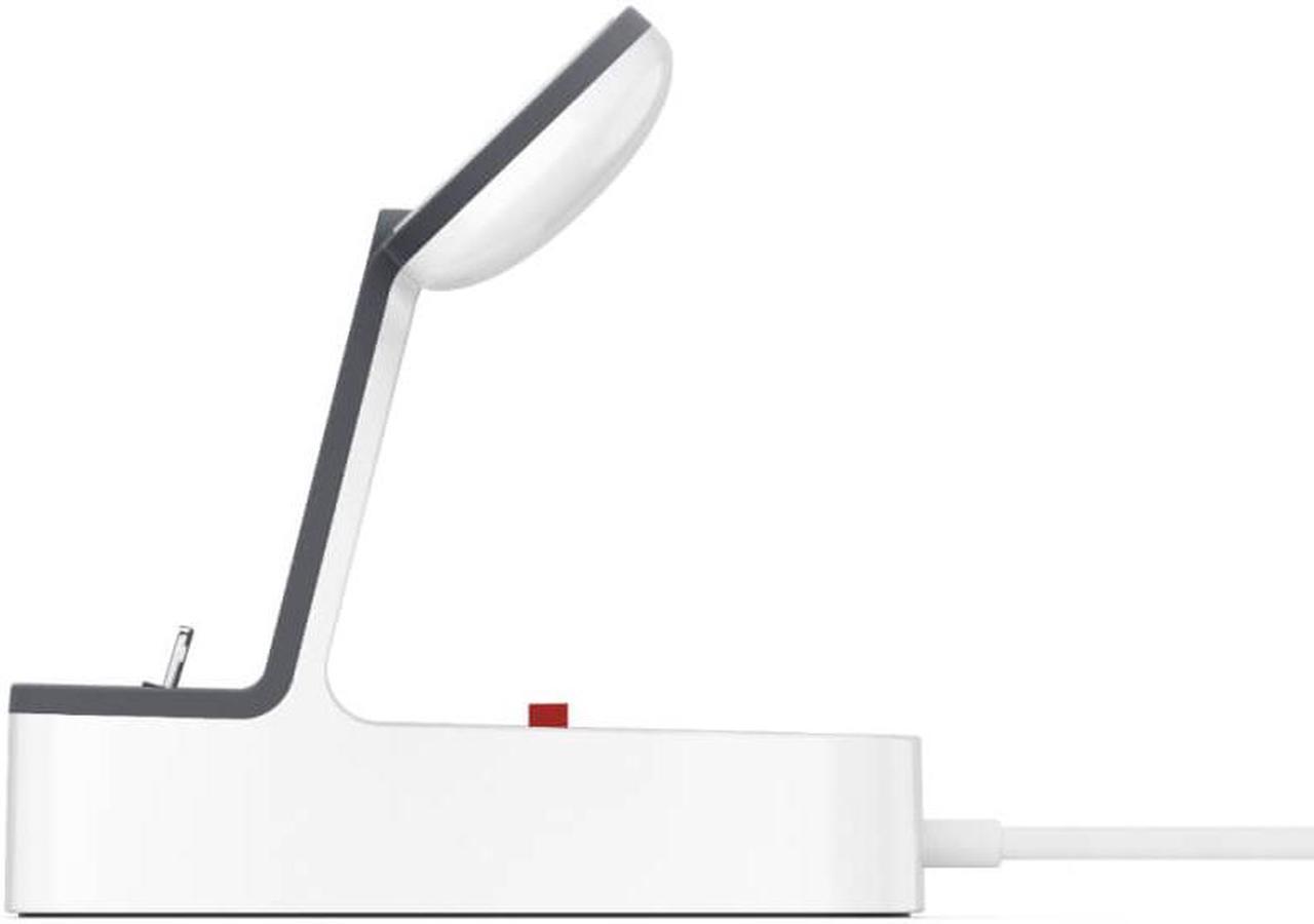 Alt view image 6 of 20 - BELKIN F8J237TTWHT PowerHouse White Charge Dock for Apple Watch + iPhone XS, iPhone XS Max, iPhone XR