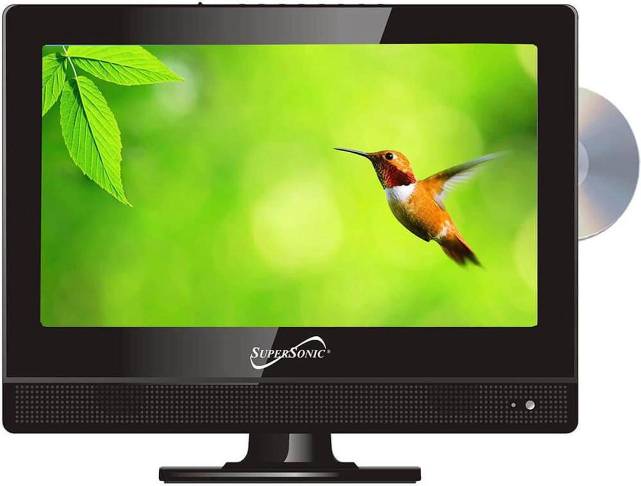 Alt view image 2 of 12 - SUPERSONIC SC-1312 13" Black LED HDTV with Built-in DVD Player