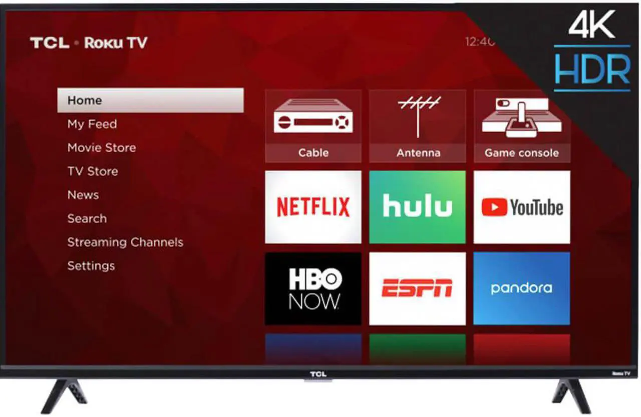 Main image of TCL 55" Class 4-Series 4K UHD HDR LED Smart Roku TV - 55S435