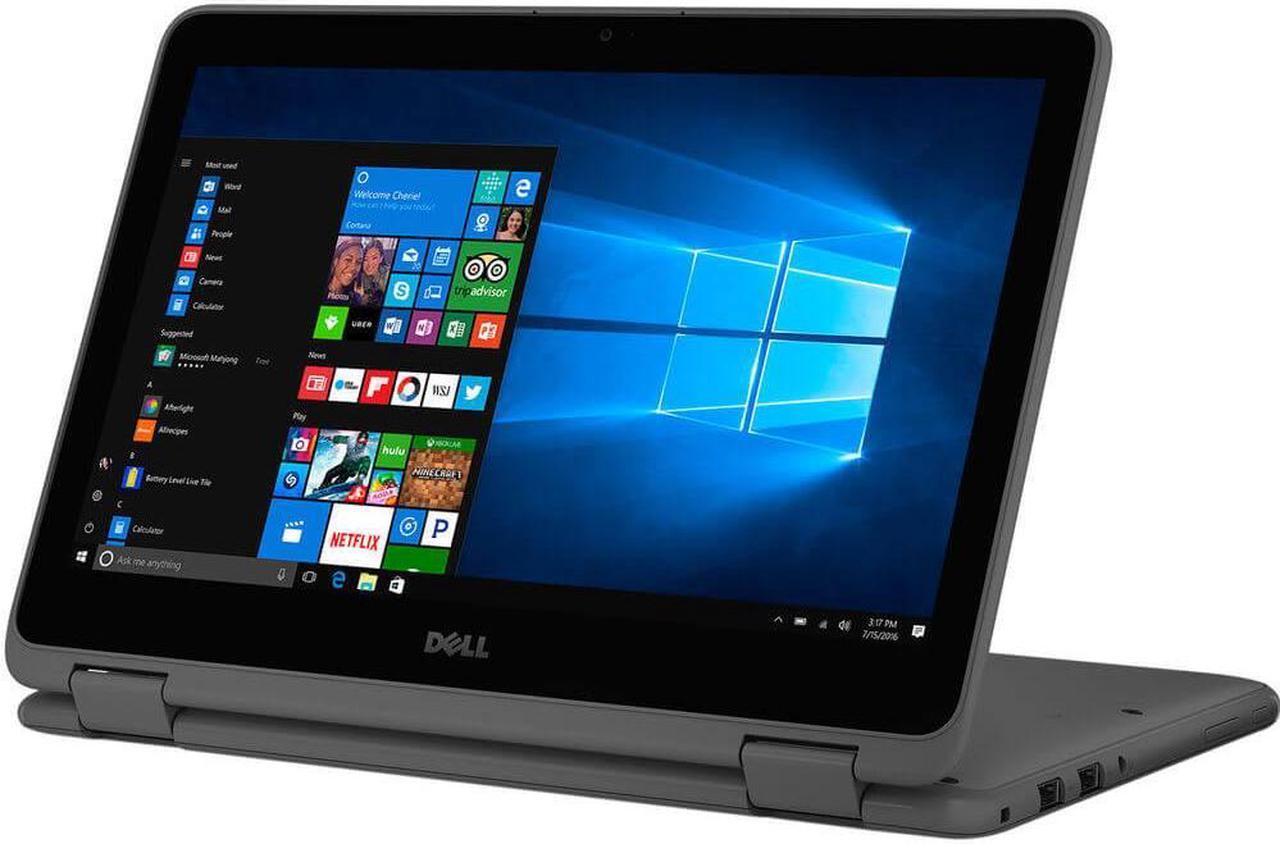 Alt view image 3 of 8 - DELL Laptop Inspiron AMD A6-9220e 4GB Memory 32 GB eMMC SSD AMD Radeon R4 Series 11.6" Touch Screen Windows 10 Home 64-Bit i3185-A760GRY