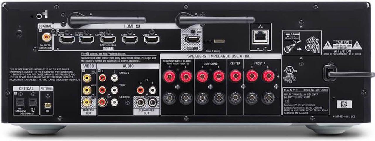 Alt view image 10 of 10 - Sony STR-DN860 7.2-Channel Wi-Fi Network AV Receiver