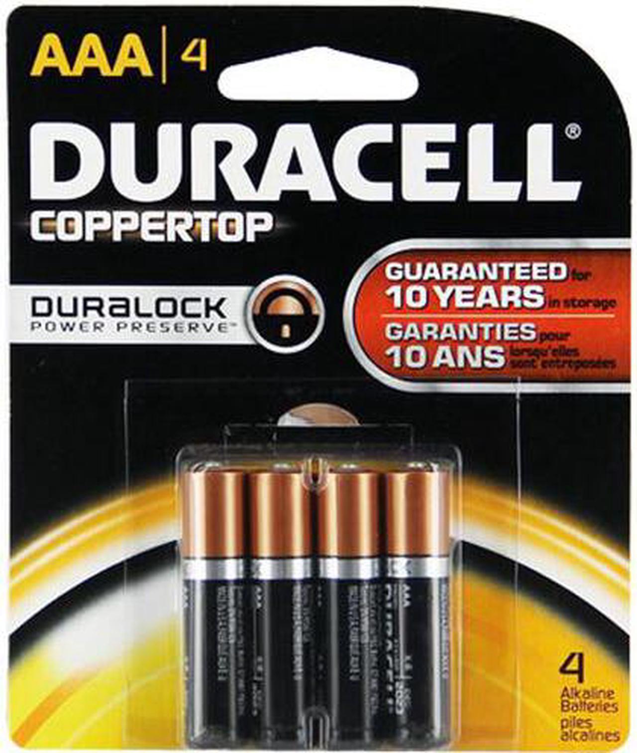 Alt view image 5 of 20 - DURACELL CopperTop MN2400 1.5V AAA Alkaline Battery, 4-pack
