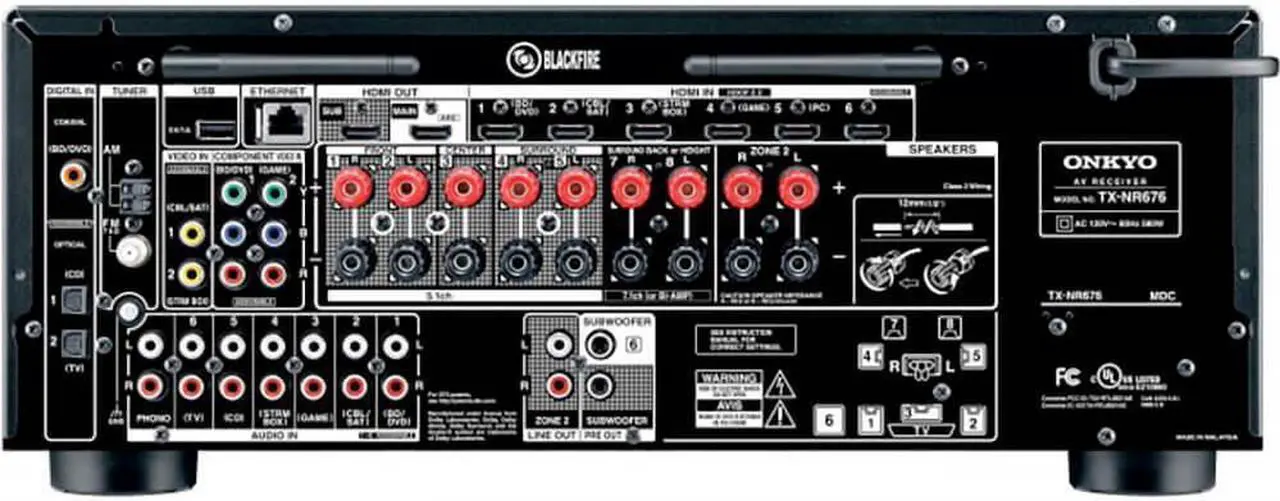 Alt view image 10 of 12 - Onkyo TX-NR676 7.2-Ch Network A/V Receiver