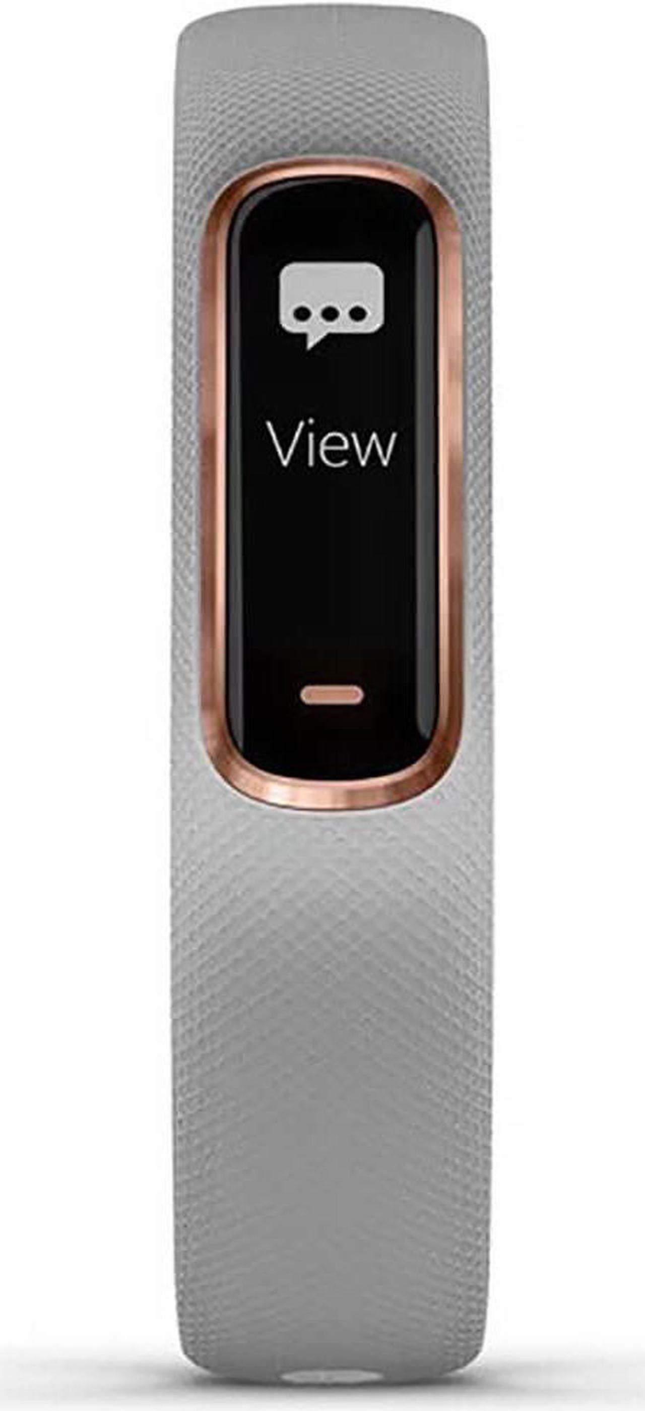 Alt view image 10 of 20 - Garmin Vivosmart 4 Gray with Rose Gold Hardware Small/Medium Size (010-01995-12)