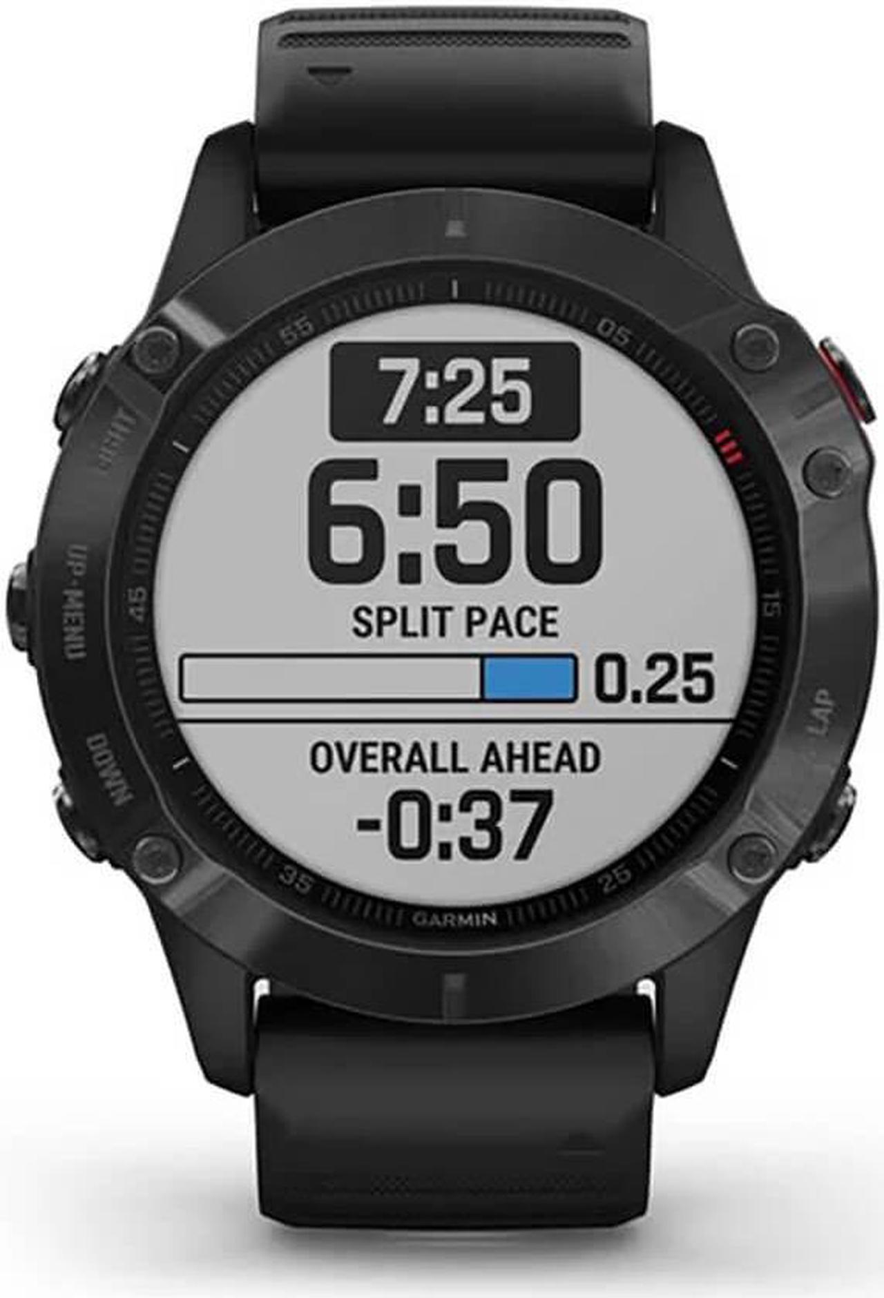 Alt view image 13 of 20 - Garmin Fenix 6 Pro, Premium Multisport GPS Watch, -Black with Black Band - (010-02158-01)