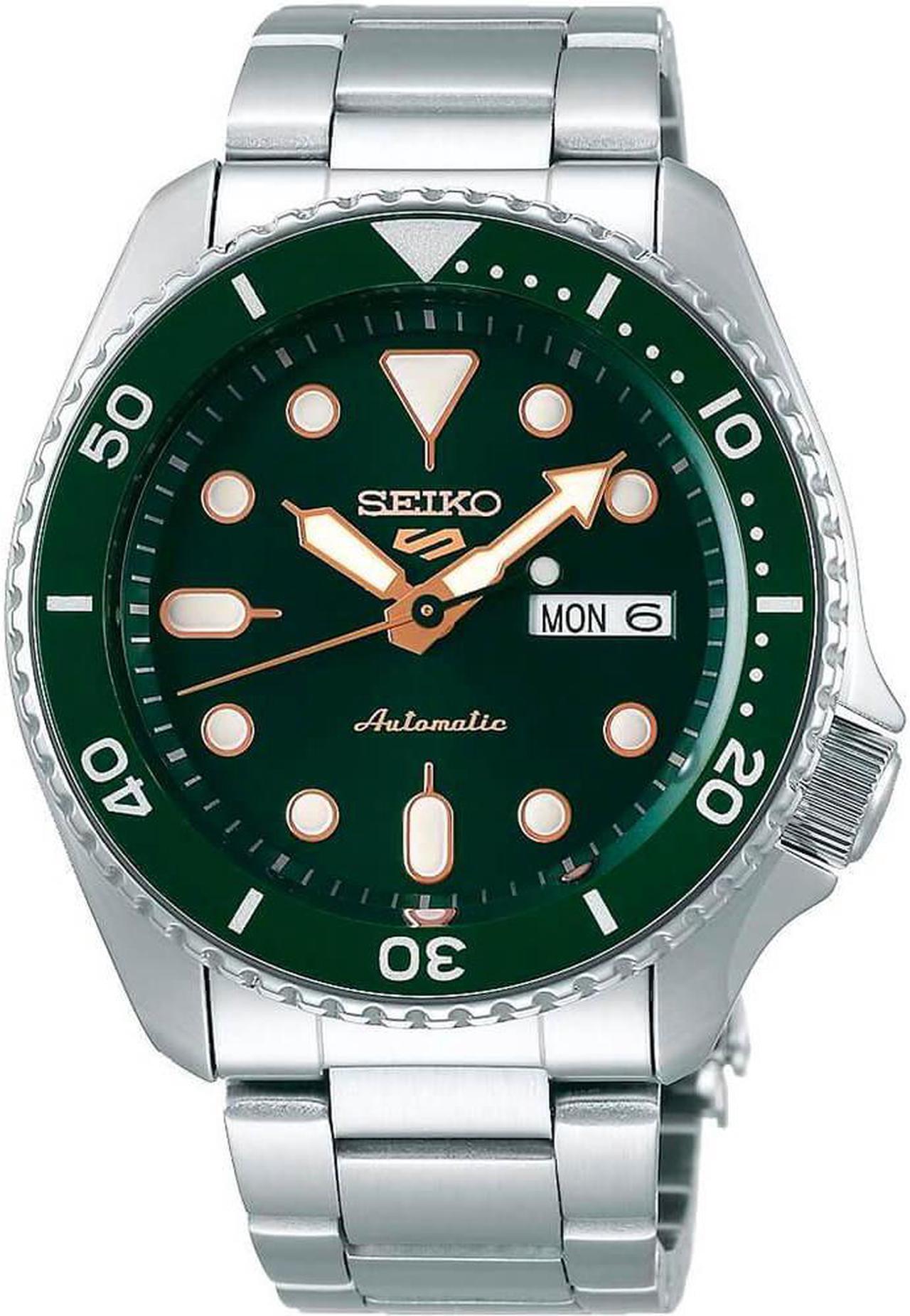 Main image of Seiko SRPD63 5 Sports 24-Jewel Automatic Watch - Green