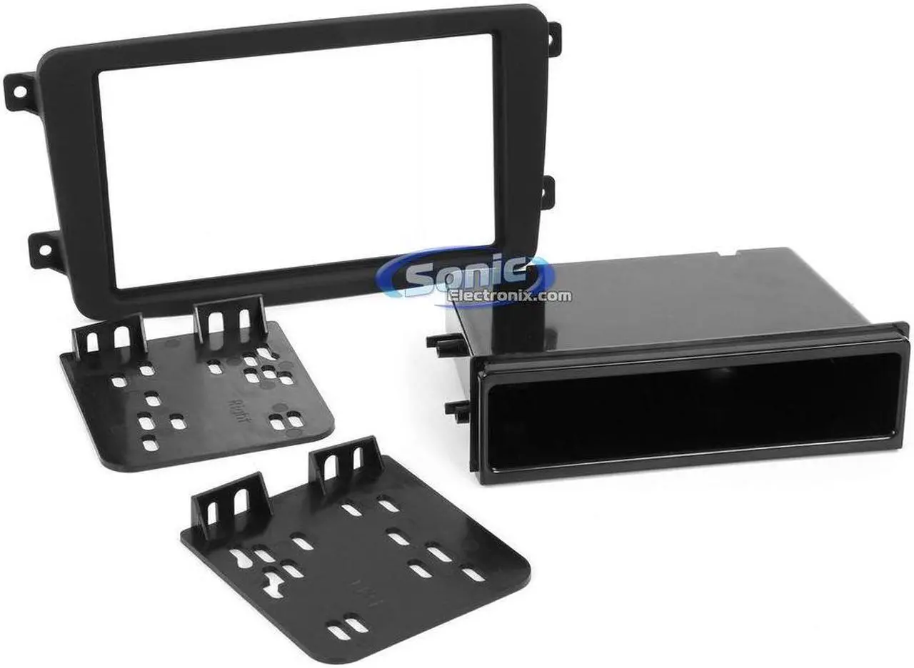 Alt view image 3 of 9 - Metra 99-8722B Matte Black Single DIN Stereo Dash Kit for Select 01-06 Mercedes
