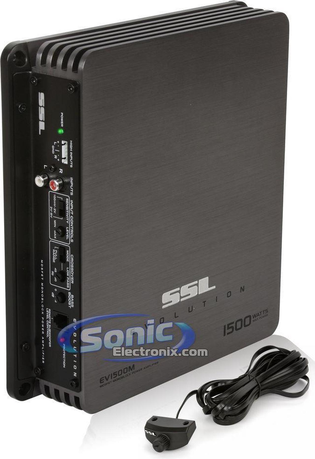 Alt view image 7 of 9 - Sound Storm Laboratories EV1500M 1,500-Watt Monoblock Amplifier with High/Low Crossover Remote Subwoofer Level Control