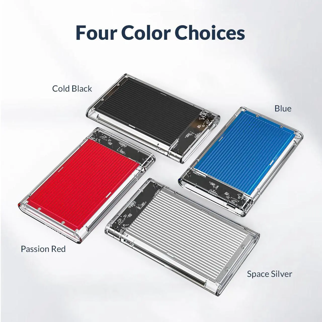 Alt view image 2 of 7 - ORICO Aluminum Type-C 2.5 Inch HDD Enclosure Case USB3.1 GEN 1 to SATA III External Hard Drive Disk Enclosure High-Speed Case for HDD SSD Support UASP SATA III 4TB Max (2179C3)