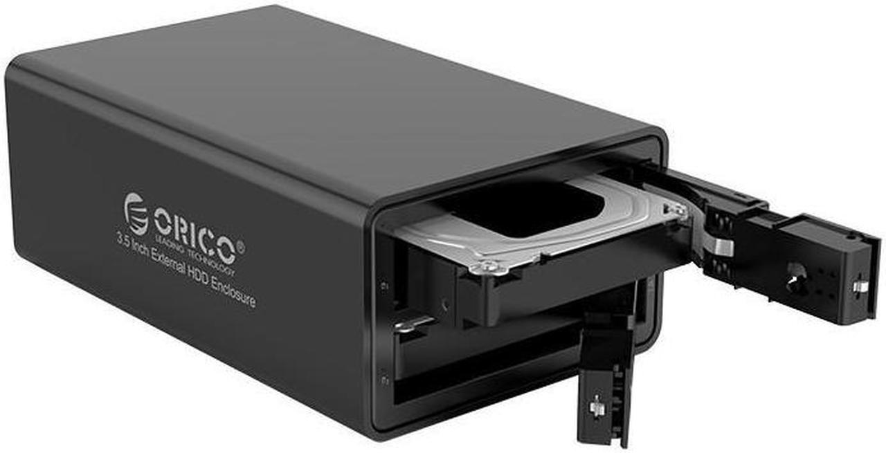 Alt view image 6 of 7 - [Without RAID Function] ORICO Aluminum Dual Bay 3.5 Inch SATA to USB 3.0 HDD Docking Station Hard Drive Enclosure Case for Laptop Mac OS XP Windows [ Support UASP 8TB Max]